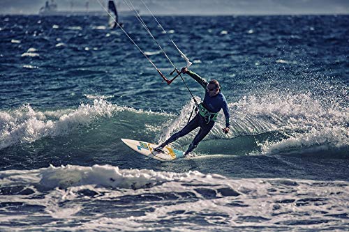 20x30 Inch Laminated Beach Kite Surf Poster - Vibrant Colors & HD Imagery - Perfect for Home Decor, Bedroom, Living Room & Office Wall Art