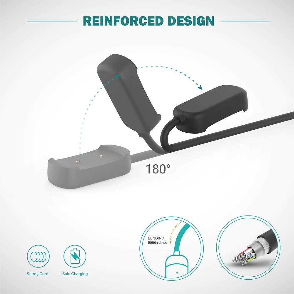 TUSITA Smartwatch Charger Compatible with Amazfit GTR/GTS/T-Rex Series - 3.3ft USB Charging Cable & Base - Replacement Watch Accessories for Home, Office & Travel Use