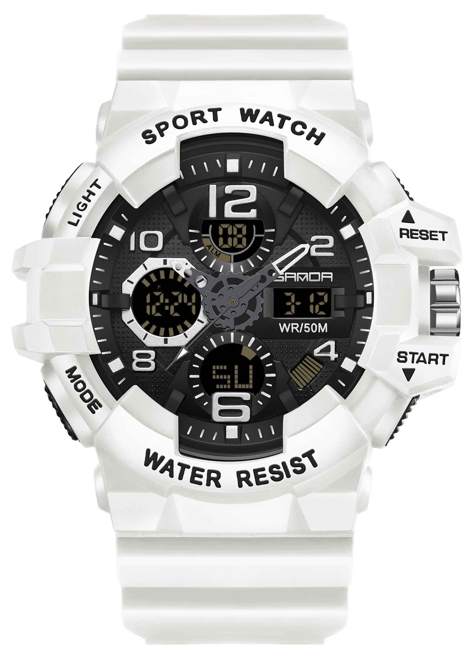 Military Tactical Watch for Men - Waterproof Digital Analog Sports Wristwatch with LED Alarm & Stopwatch - Perfect for Outdoor Work & Adventure