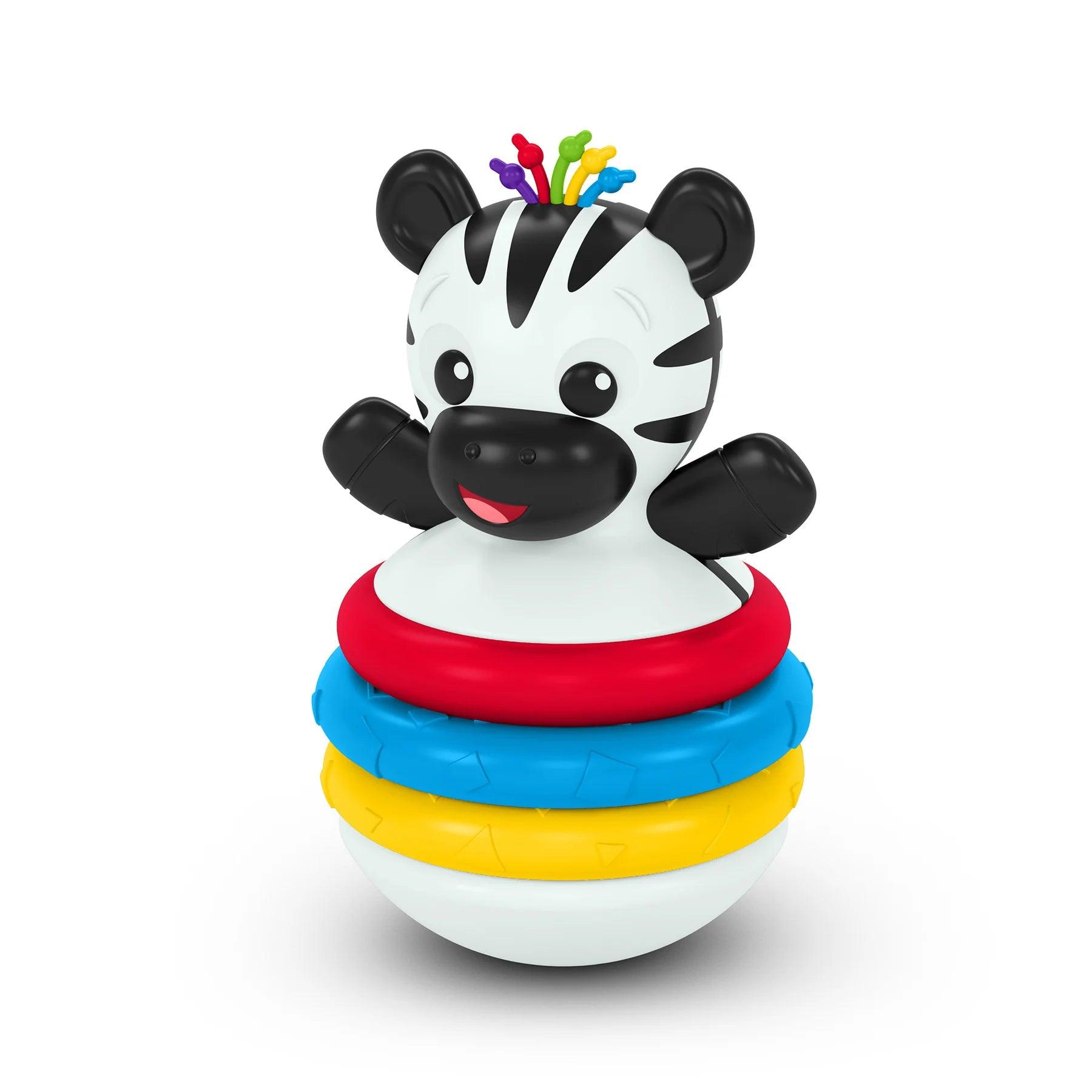 Baby Einstein Stack & Wobble Zen™ Teether Toy - Soothing Teething Relief for Babies 3-12 Months - Stackable Sensory Toy for Early Learning & Playtime Fun
