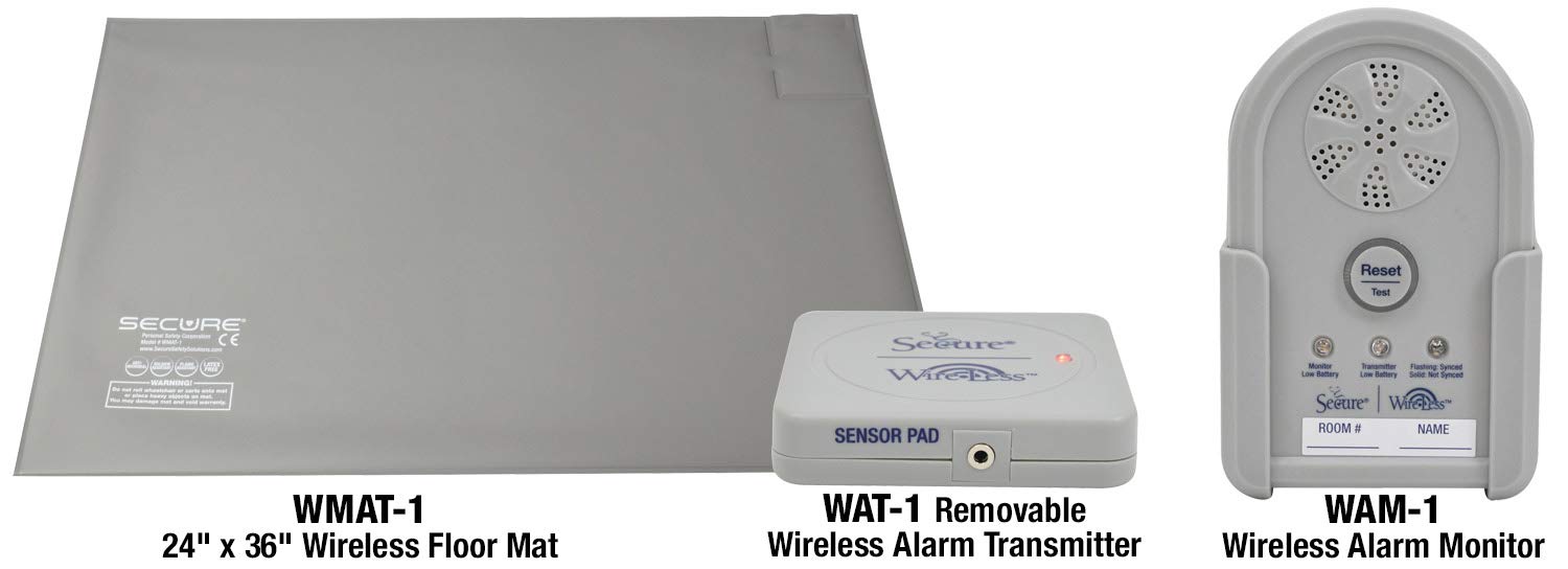 Wireless Floor Mat Sensor Bed Alarm for Elderly - 24