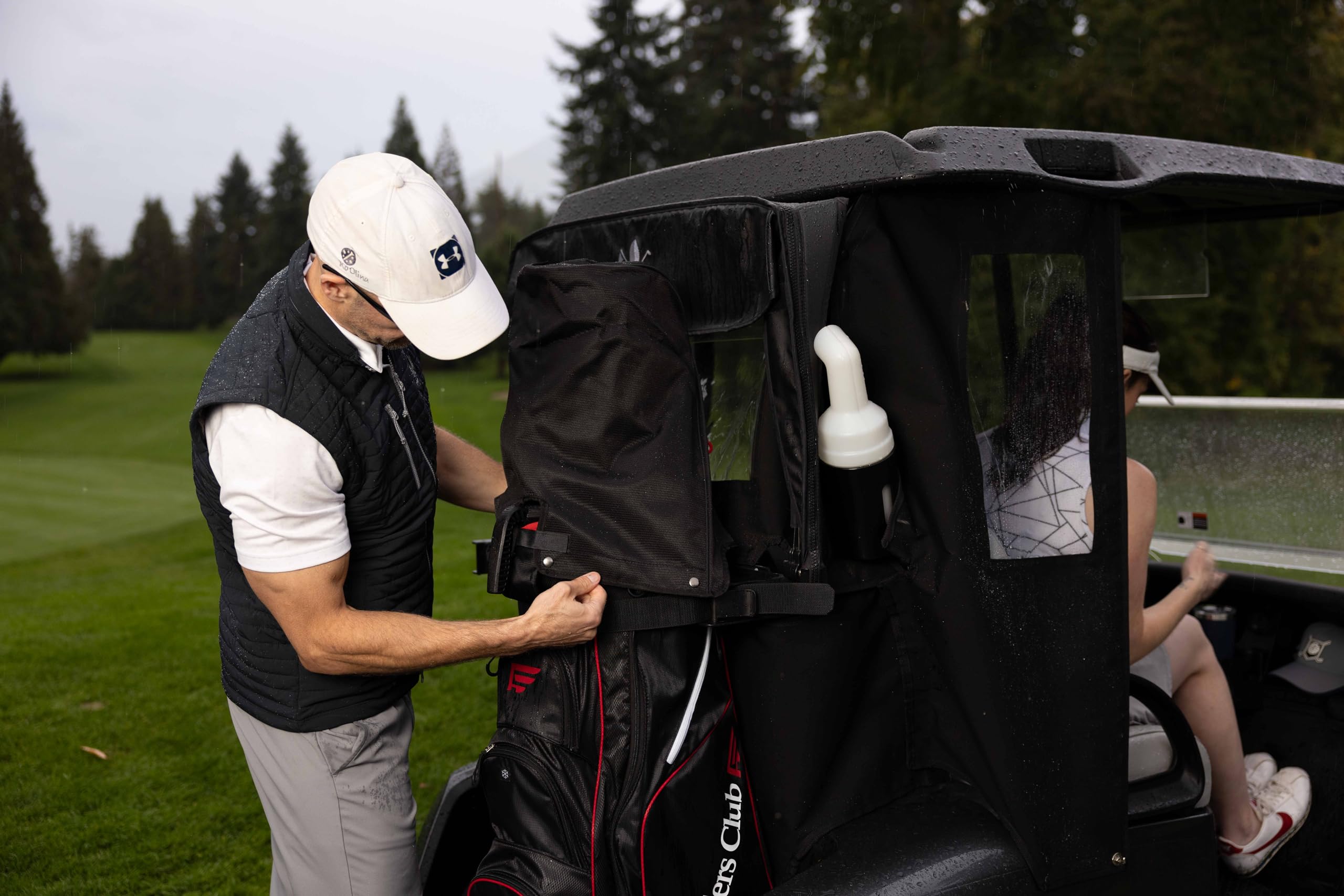 Founders Club 2 in 1 Golf Cart Bag with Removable Short Game Stand Bag - 15 Dividers - Perfect for Golf Tournaments & Practice Sessions
