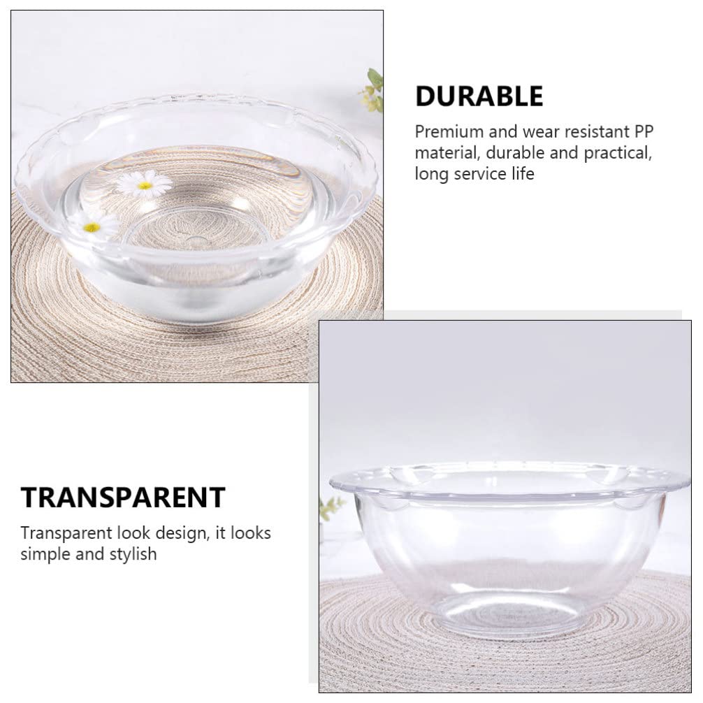 1pc Transparent Lace Wash Basin - Durable Portable Small Cleaning Basin for Dormitory, Home & Travel | Perfect for Face Washing, Makeup Removal & Handwashing