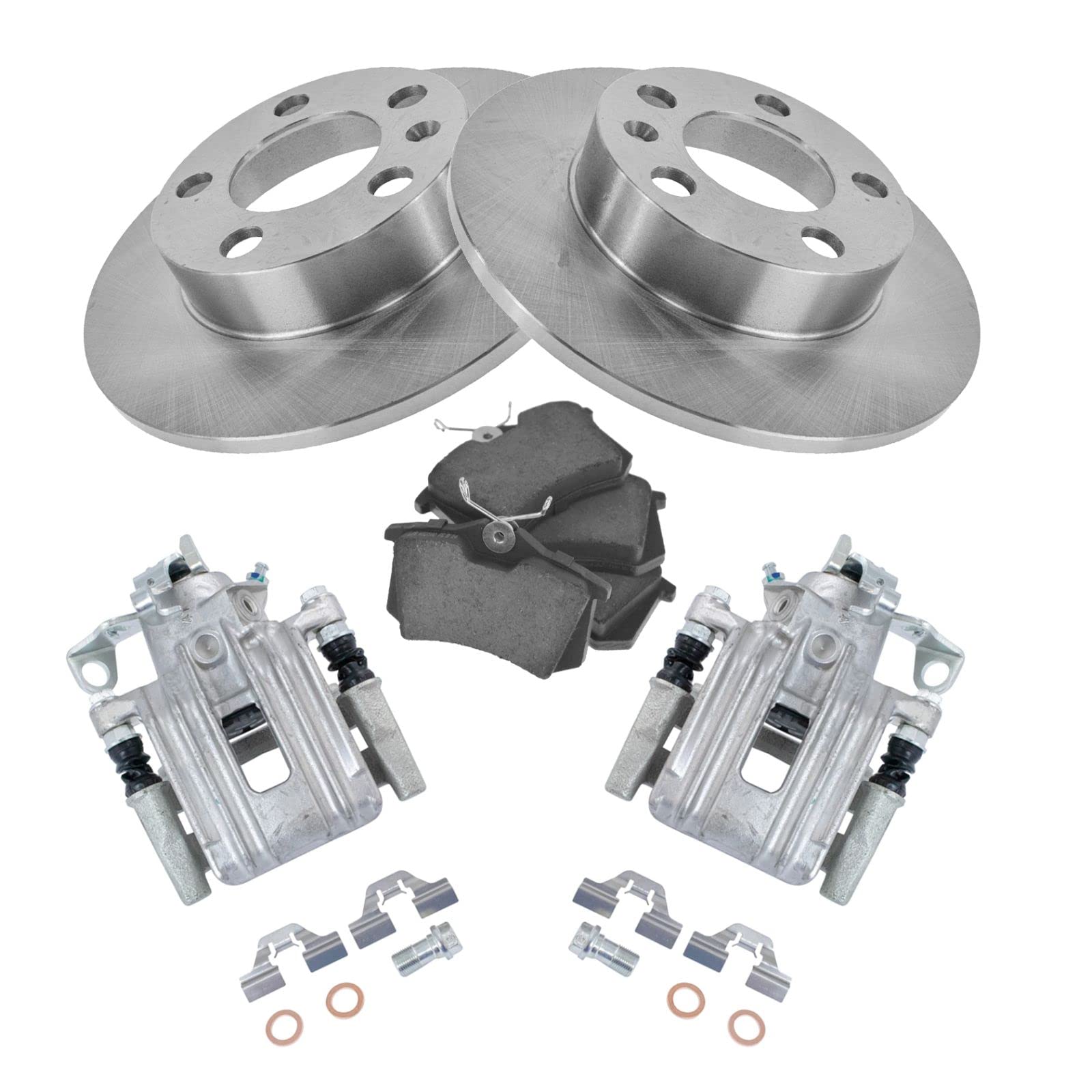 High-Performance Rear Brake Pad & Rotor Kit with Ceramic Pads - Compatible with 1999 Volkswagen Jetta - Perfect for Smooth Braking & City Commuting