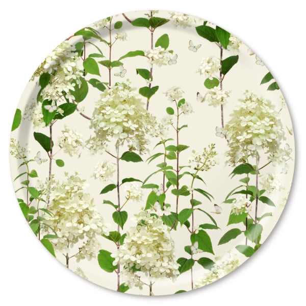 Jamida Hydrangea Tray - Elegant Floral Serving Tray for Tea Party, Home Decor, and Wedding Centerpiece | Perfect for Dining, Gift Giving, and Table Setting