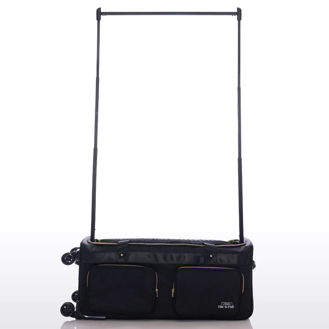 Rac n Roll Large Black Travel Bag with Built-in Storage - Perfect for Gym, Work, and Weekend Getaways