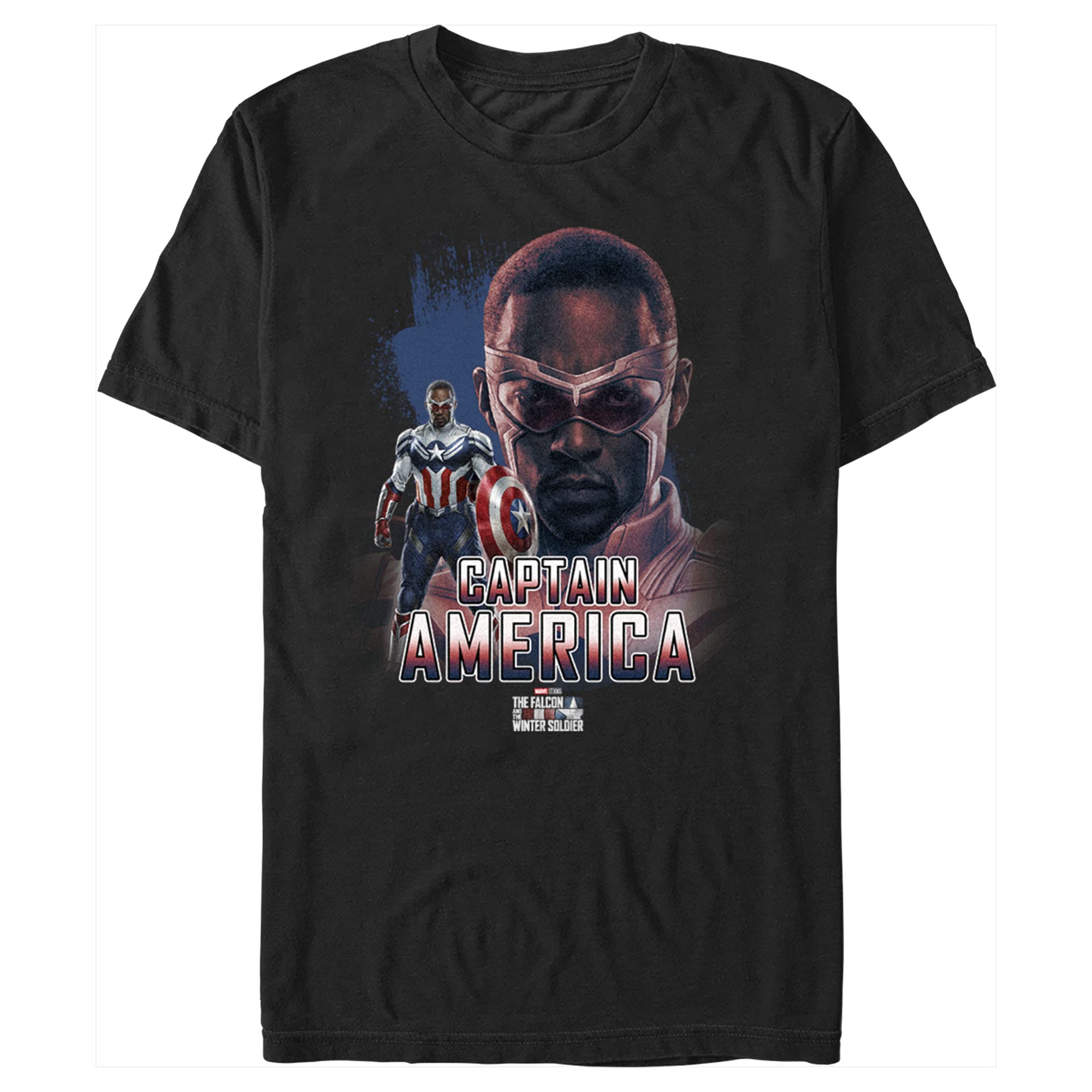 Marvel The Falcon and The Winter Soldier Captain America Graphic T-Shirt for Men | Superhero Cotton Tee | Casual Wear & Cosplay Costume