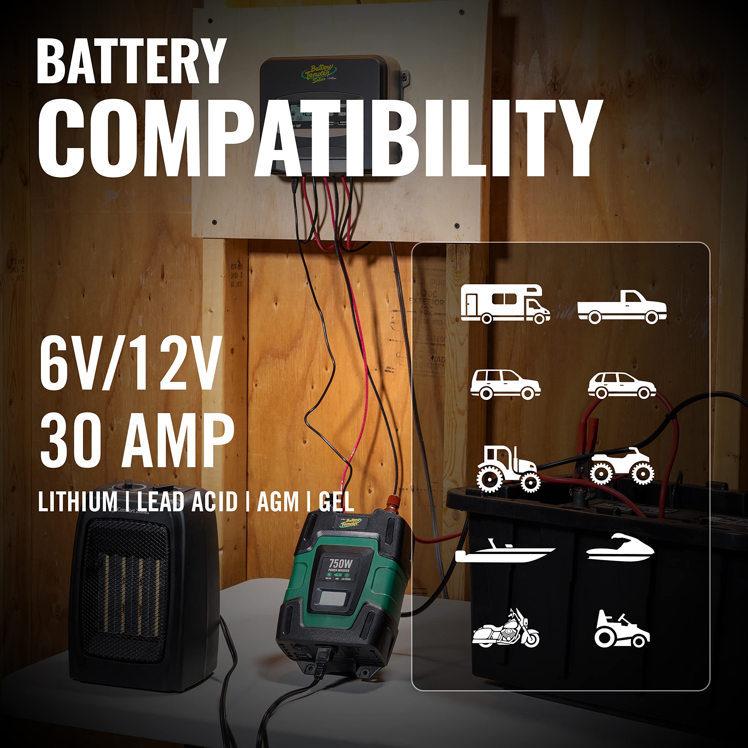 30 AMP MPPT Solar Charge Controller with LCD Screen - 12V/24V Battery Charger for Lead Acid, AGM, Gel & Lithium Batteries - Ideal for RVs, Boats, Off-Grid Solar Systems & Home Backup Power