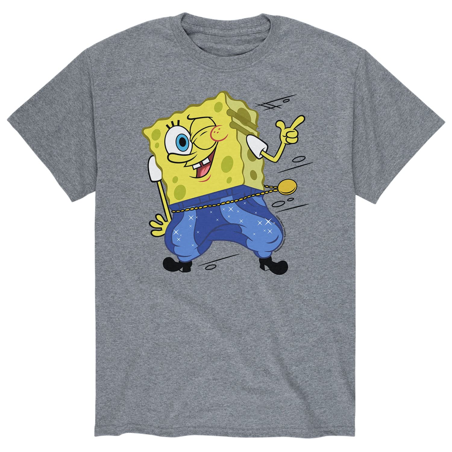 Spongebob Squarepants Men's Graphic T-Shirt | Funny Cartoon Hammer Pant Design | Short Sleeve Cotton Tee for Casual Wear & Fan Gifts