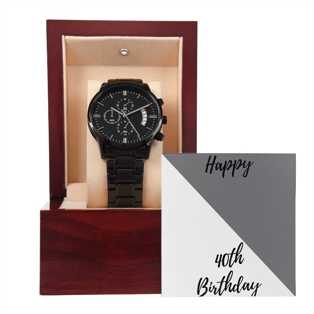 Men's 40th Birthday Gift - Luxury Watch for Him - Perfect Anniversary, Retirement & Special Occasion Present