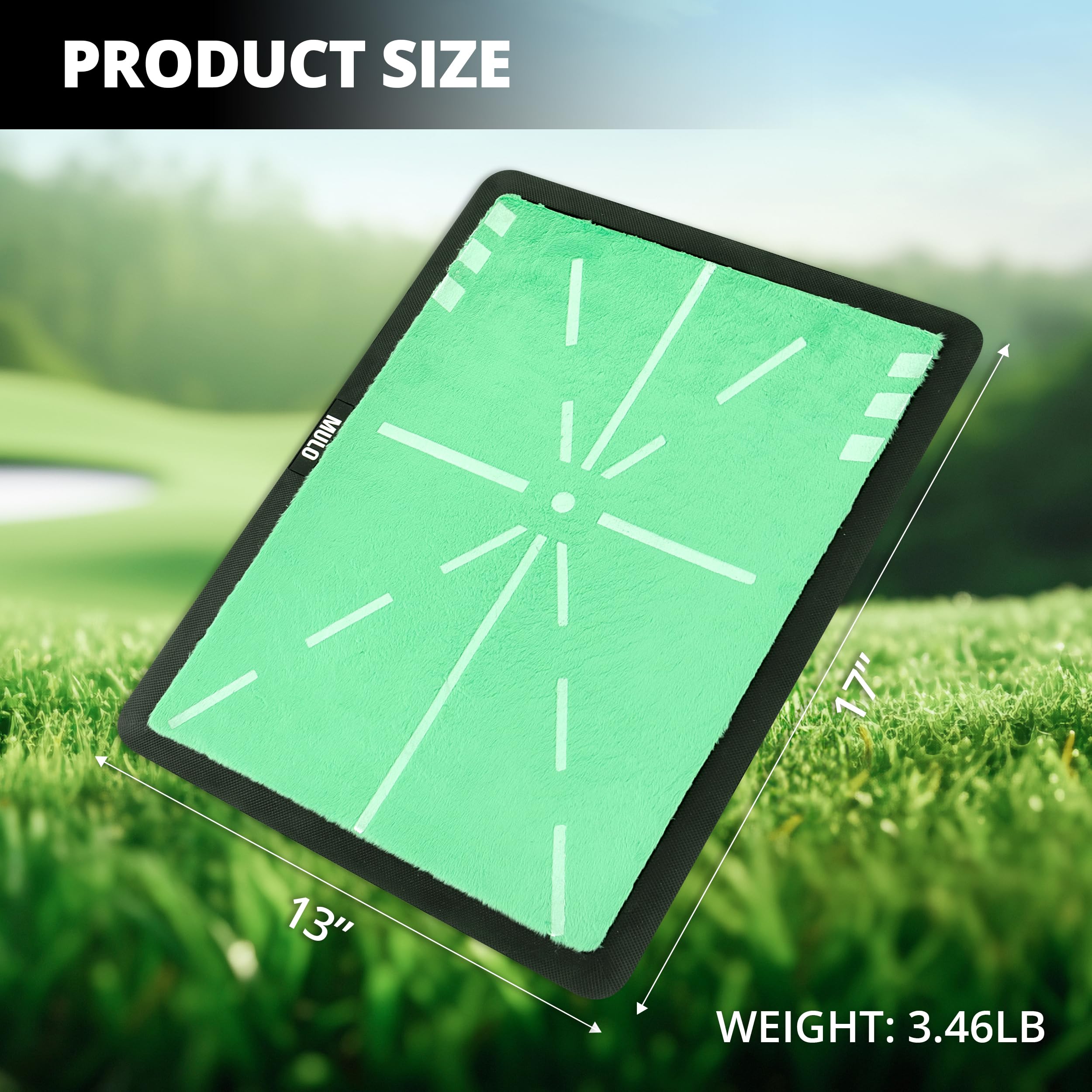 Premium Golf Hitting Mat with Non-Slip Base - Professional Practice Mat for Indoor/Outdoor Golf Training, Driving Range, Backyard & Home Use