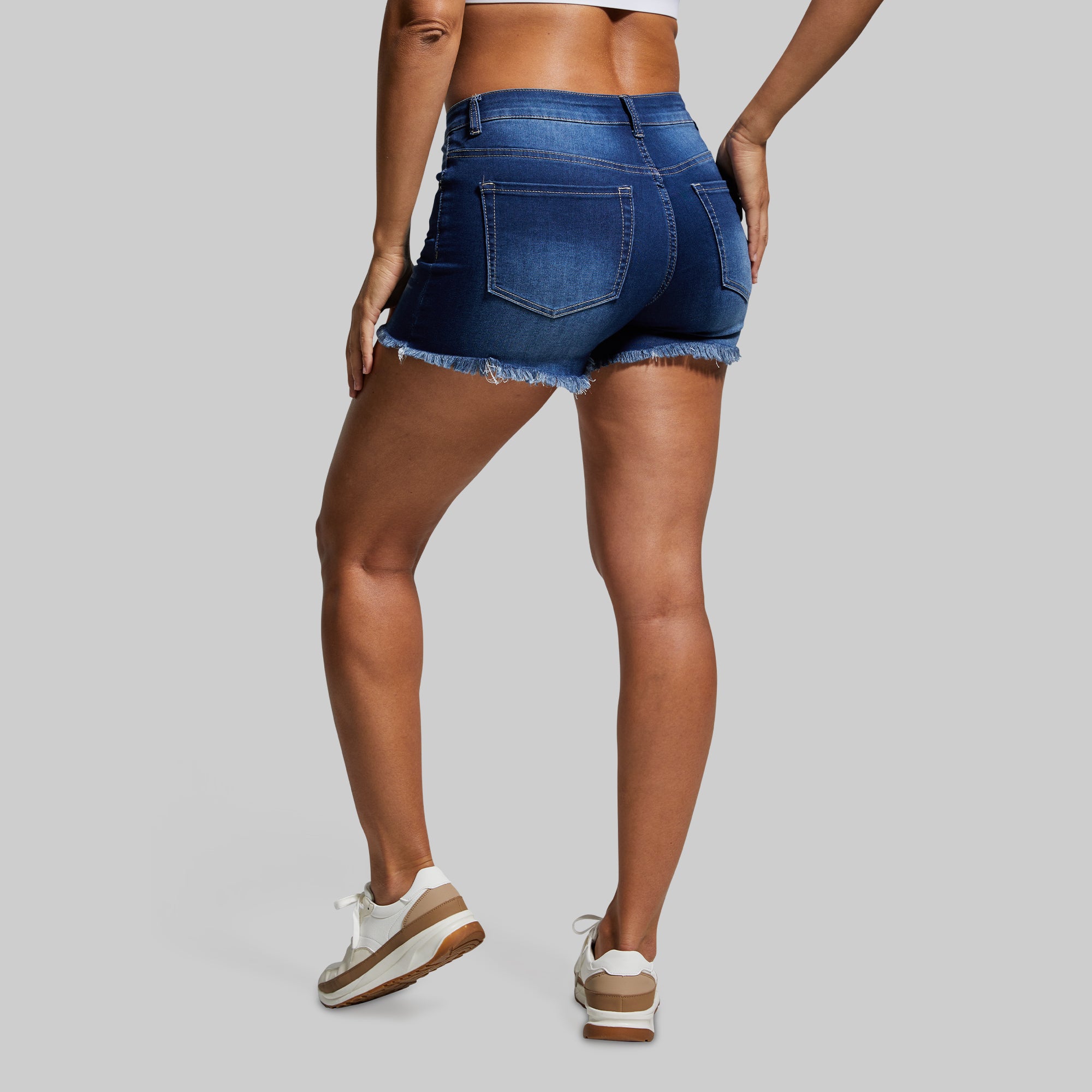 FLEX Stretchy Jean Shorts for Women - Dark Wash Denim Shorts | Comfortable & Stylish for Summer Outfits, Beach, and Casual Wear