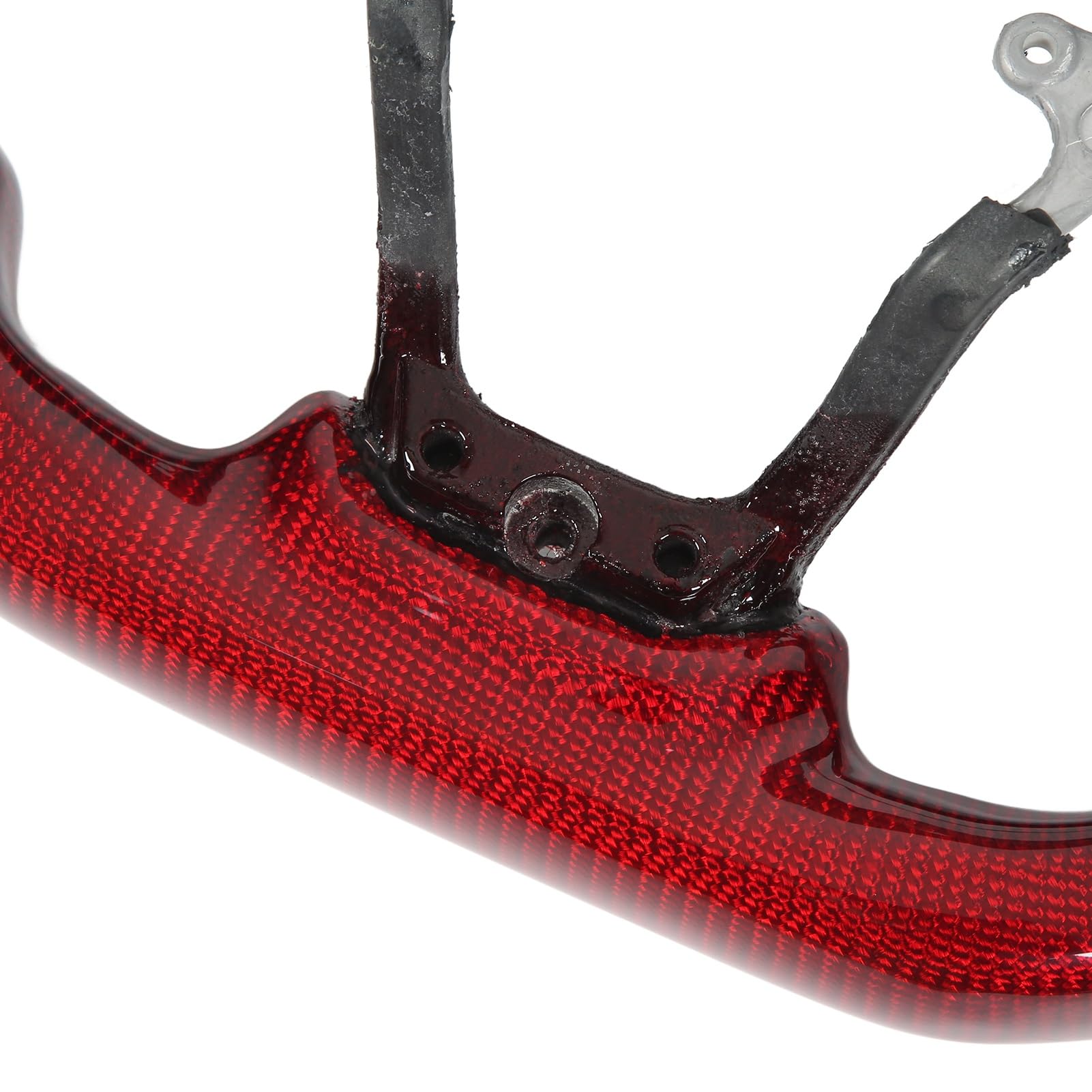 Red Carbon Fiber LED Steering Wheel with Shift Lights - Compatible with Honda Civic Type R FK8 2016-2021 - Racing & Performance Driving Upgrade