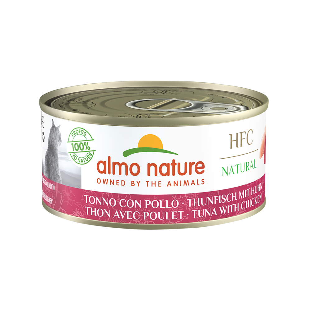 Premium HFC Natural Tuna & Chicken Wet Cat Food - Grain-Free, High Protein Canned Cat Food for Adult & Senior Cats - Perfect for Mealtime, Travel & Emergency Pet Supplies