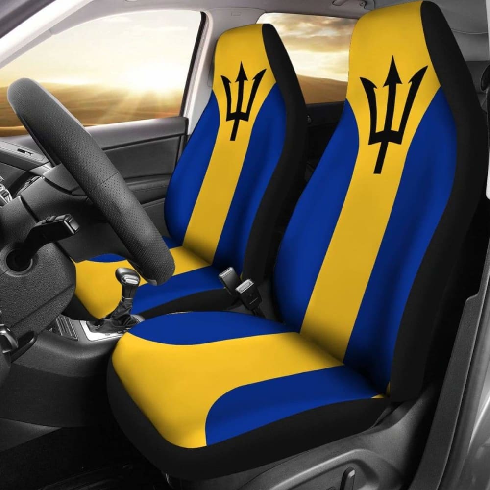 Barbados Flag Car Seat Covers - Premium Custom Fit for Cars, Trucks & SUVs | Durable & Stylish Protection for Road Trips & Daily Commutes