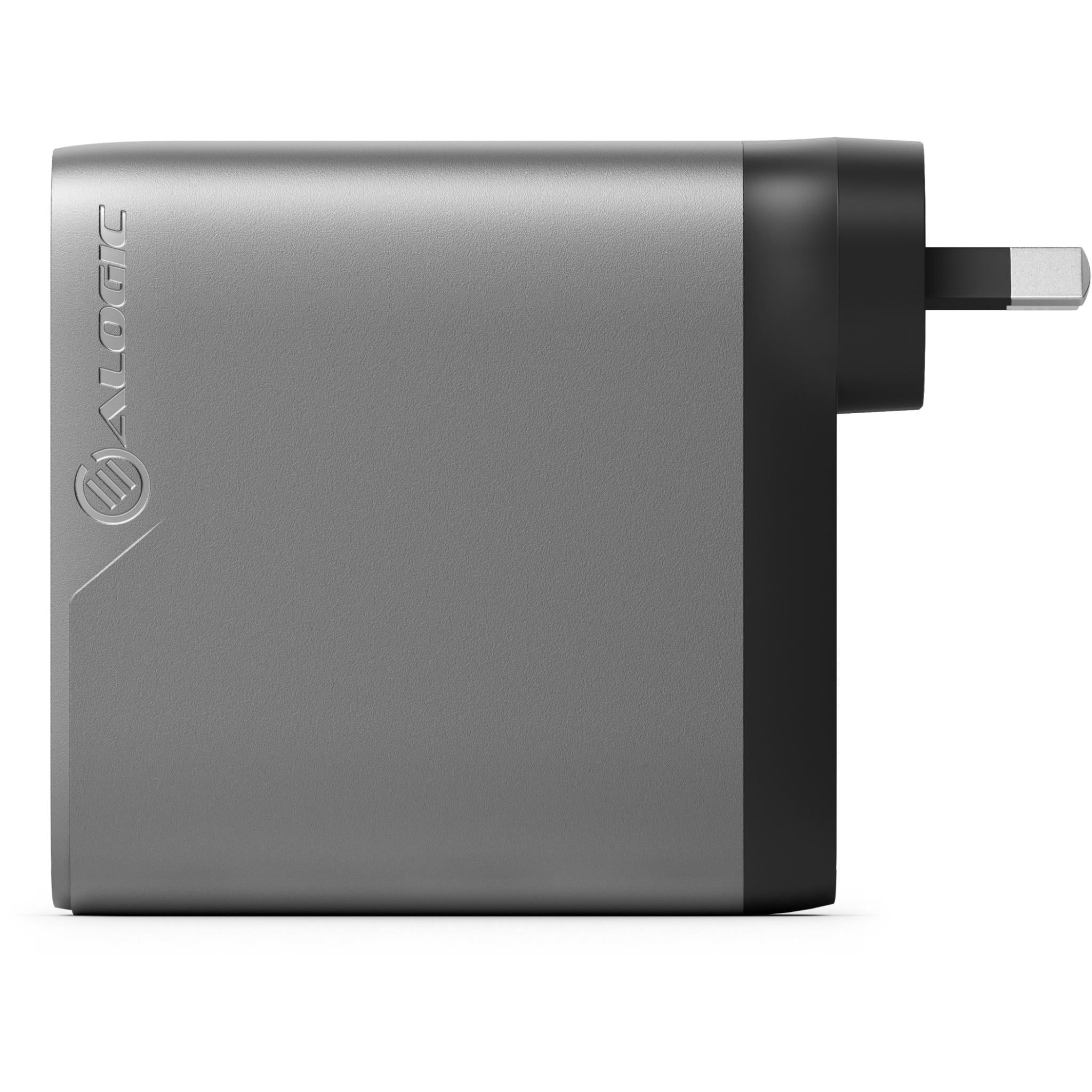 ALOGIC 68W GaN Fast Charger with 2 Ports - Space Grey | Compact & Powerful USB-C Charger for MacBook, iPhone, iPad | Perfect for Travel, Office & Home Use