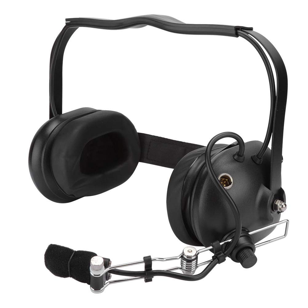 Noise Canceling Headphones with Dual Volume Knobs, Anti-Compression Leather Ear Cushions & Built-in Mic - Aviation & Gliding Headset for Clear Communication & Comfort (Y-Head Design) - Perfect for Pilots, Gamers & Office Work