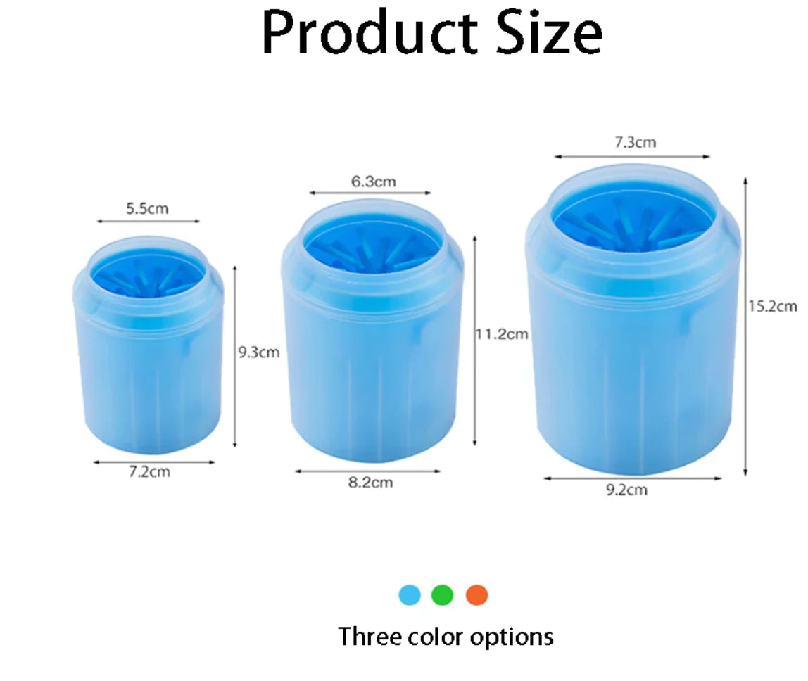 Portable Outdoor Pet Paw Cleaner Brush - Quick Wash & Dry Dog Cat Foot Washer for Travel, Hiking, and Beach Trips