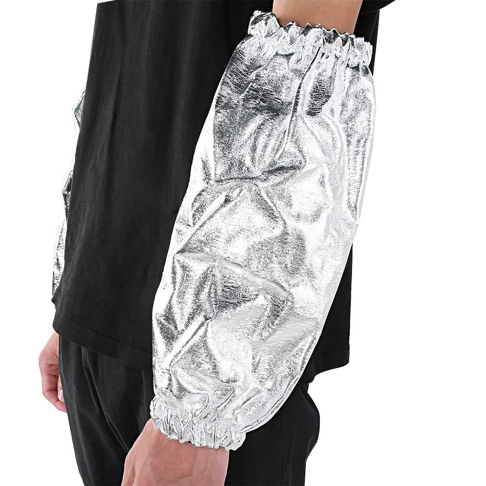 Heat Resistant Arm Glove - 1000°F Fireproof Aluminum Foil Sleeve Protector for Welding, Grinding & BBQ | Industrial & Home Use Safety Gear