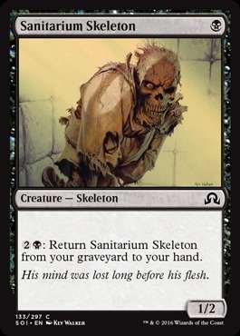Magic The Gathering - Sanitarium Skeleton (133/297) - Shadows Over Innistrad MTG Card - Collectible Trading Card Game for Deck Building & Strategy Play - Perfect for MTG Tournaments & Casual Gaming Nights