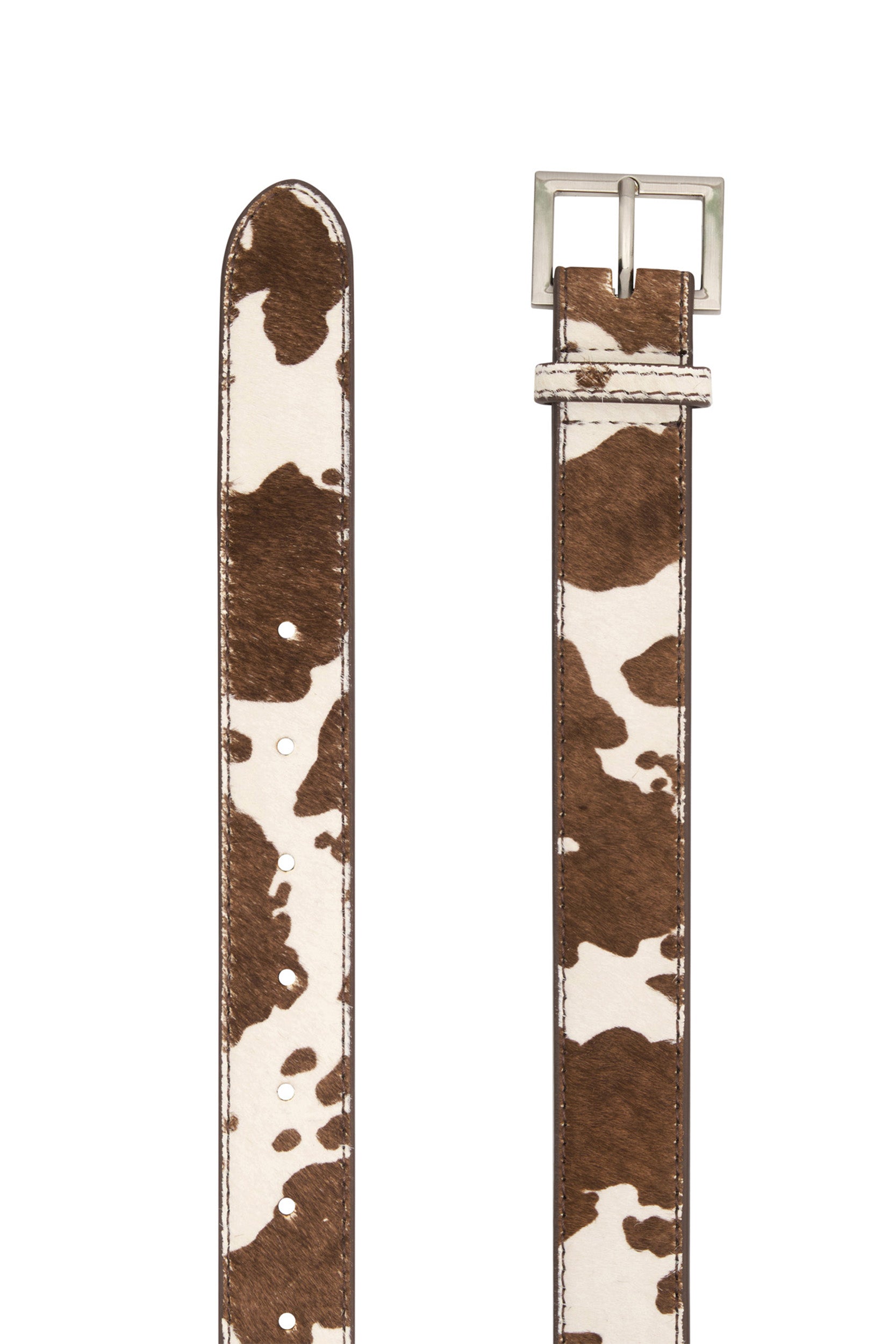 The Duke Genuine Leather Cow Print Belt for Men - Stylish Western Fashion Accessory for Jeans, Suits & Casual Outfits