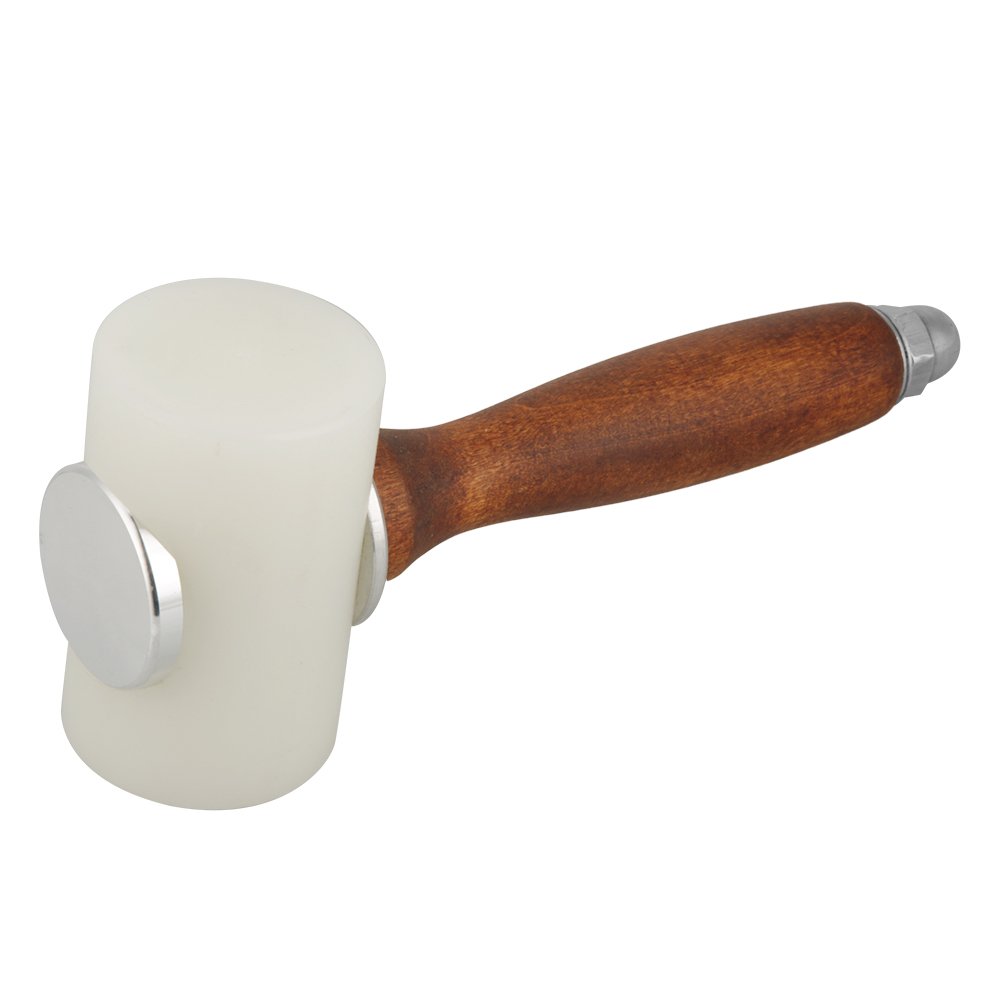 Premium Leather Carving Hammer Mallet - T-Shaped Wood Handle with Nylon Head for Leather Crafting, Stamping & DIY Projects | Perfect for Leatherworking, Bookbinding & Shoemaking