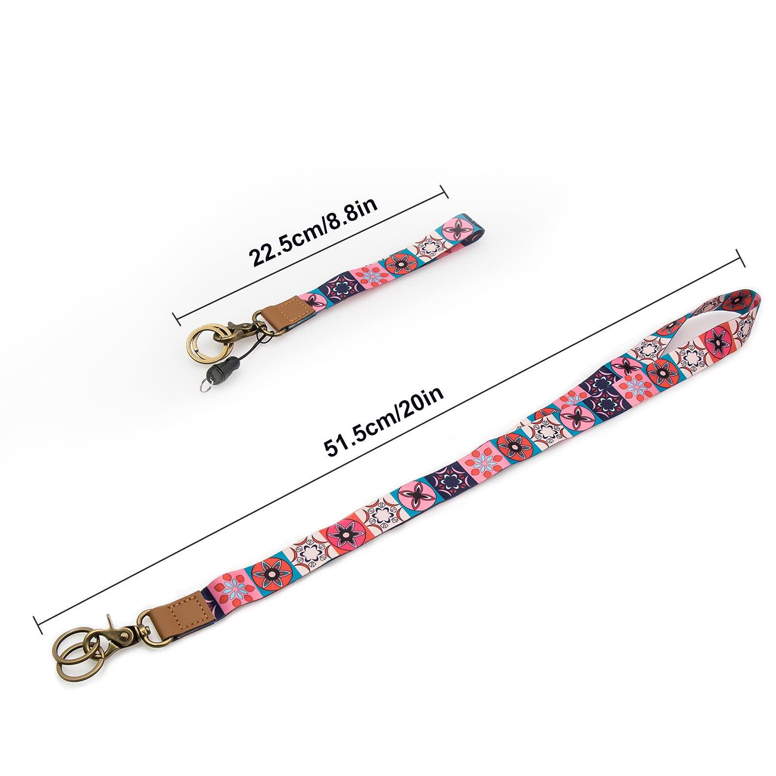2 Pack Stylish Wallet Lanyard for Women - Adjustable Neck & Wrist ID Badge Holder with Keychain - Perfect for Work, School, Events & Travel Accessories