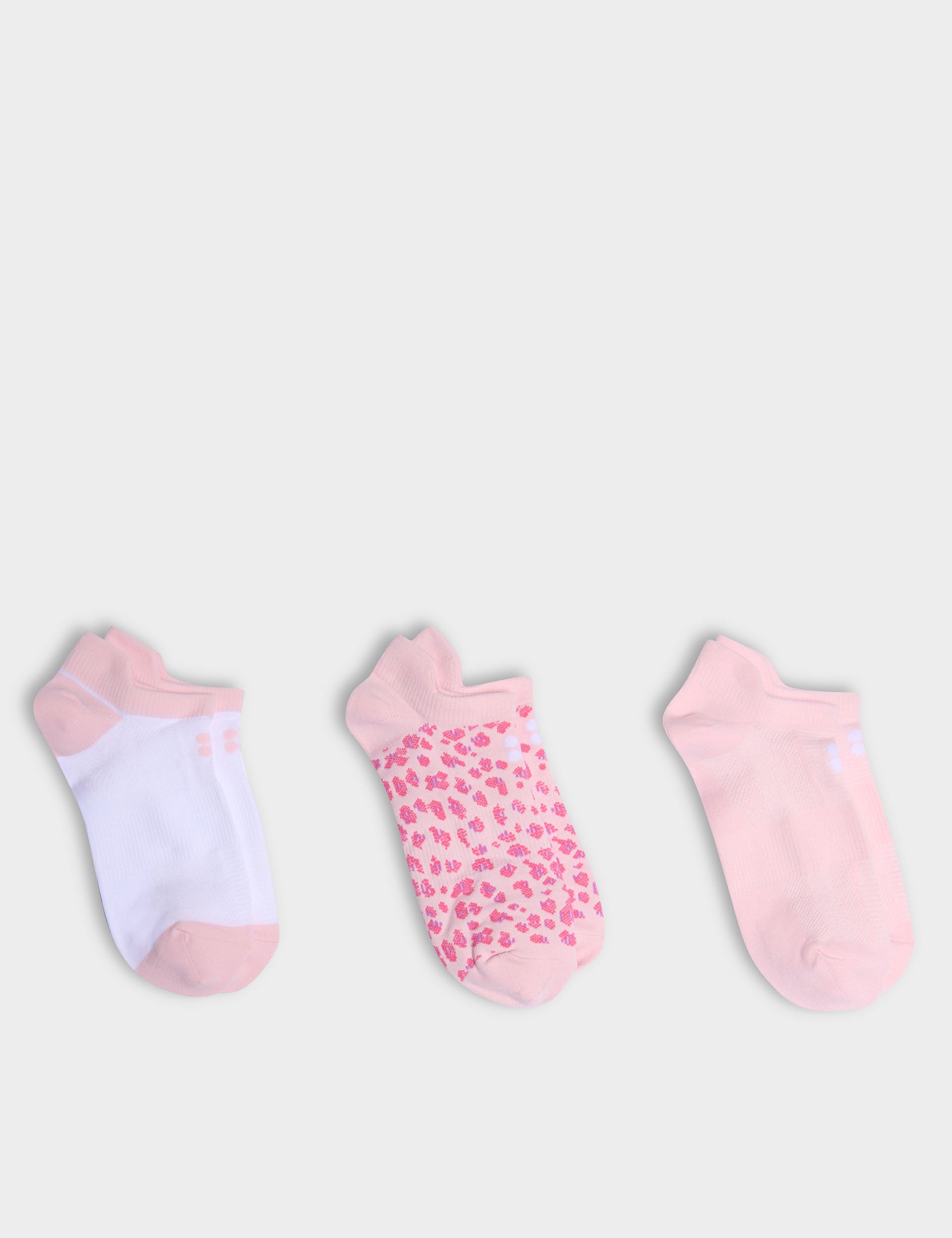 Lightweight Trainer Socks 3 Pack - Breathable Athletic Socks for Women & Men - Comfortable Workout Socks for Running, Gym & Sports - Nerine Pink