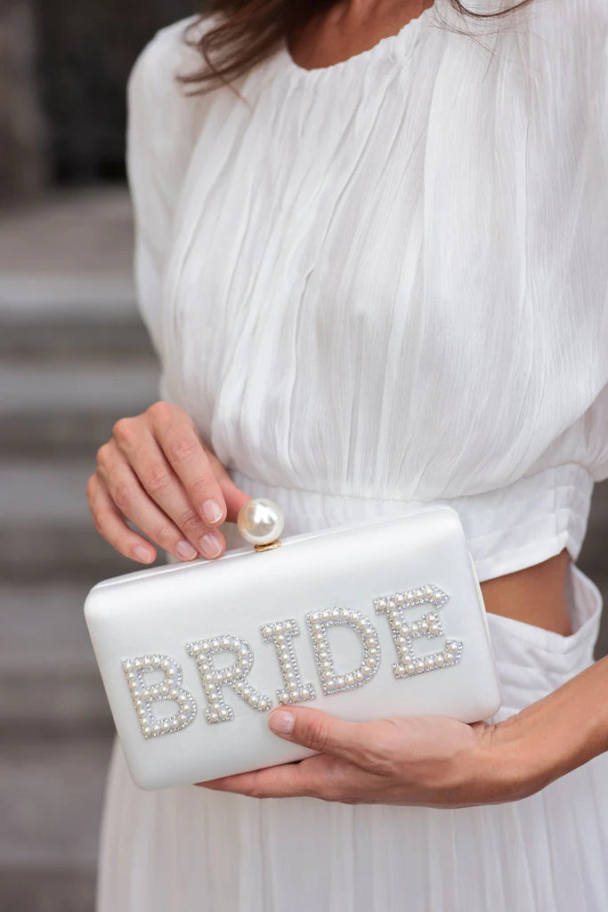 Elegant Pearl Wedding Clutch for Bride - Perfect for Bridal Showers, Receptions & Formal Events