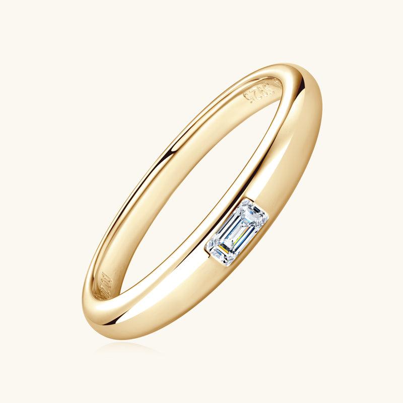 Emerald Cut Premium Moissanite Wedding Ring - 14K White Gold Engagement Band for Women | Perfect for Proposals, Anniversaries & Bridal Jewelry