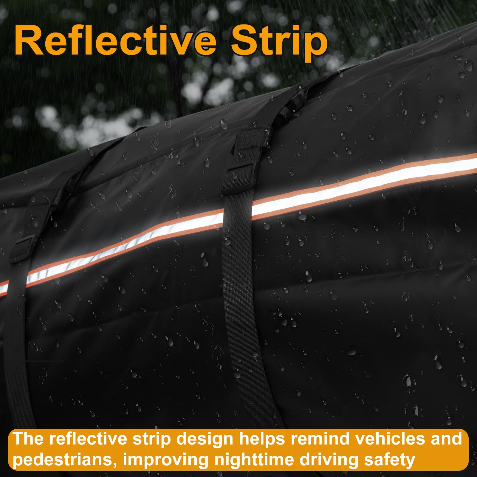 21 Cubic Feet Waterproof Rooftop Cargo Carrier Bag - 1000D Heavy Duty Car Roof Storage for SUVs, Trucks & All Vehicles (With/Without Rack) | Includes Anti-Slip Mat, 8 Door Hooks, Storage Bag & Luggage Lock | Perfect for Road Trips, Camping & Outdoor Adventures