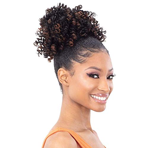 Freetress Equal Pony Pop Synthetic Ponytail Extension - 1B Off Black Color for Natural Look | Perfect for Parties, Cosplay & Everyday Hairstyles