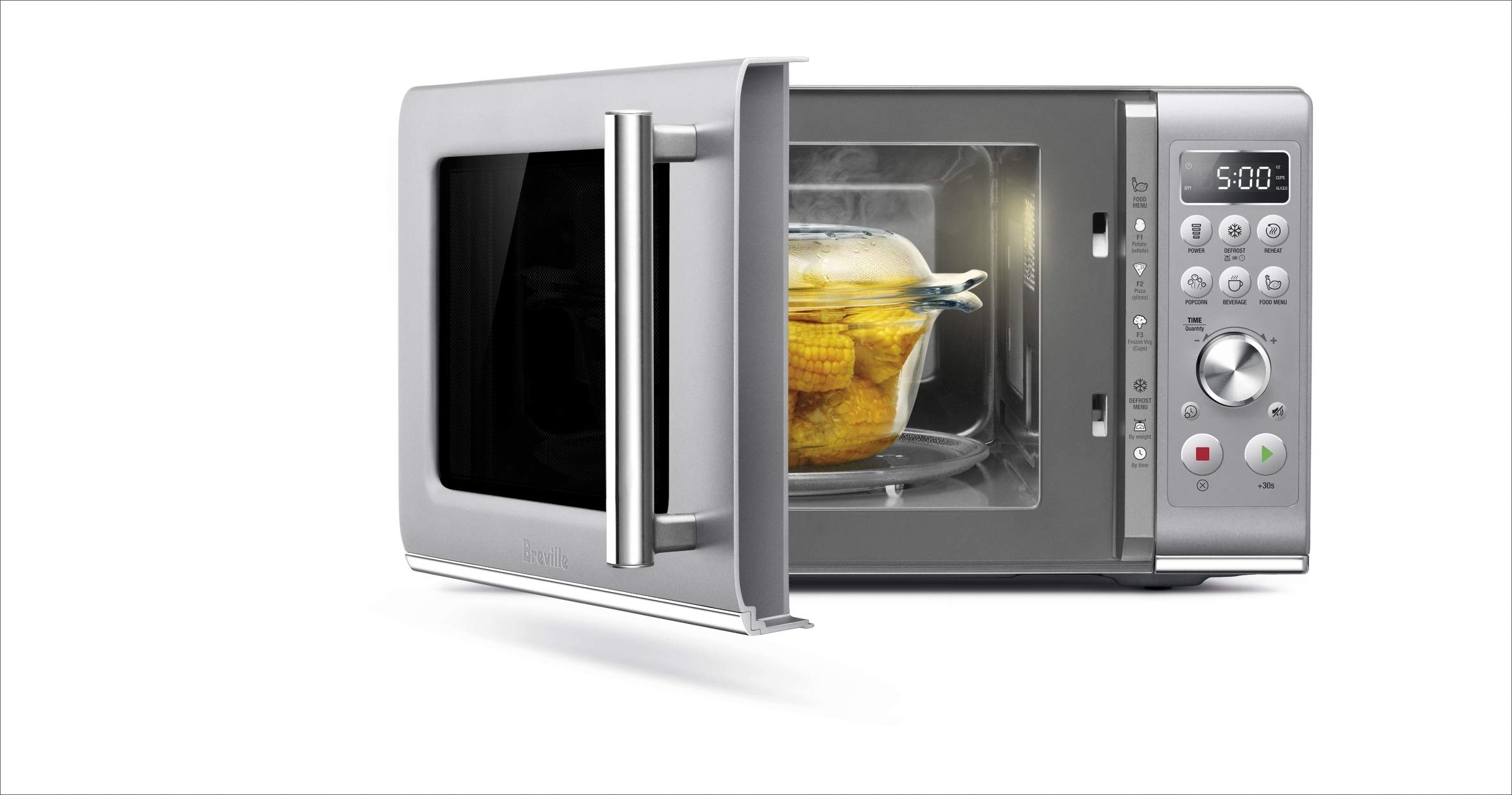 Breville Compact Countertop Microwave Oven with Soft-Close Door & Pure Electric Kettle Set - Perfect for Small Kitchens, Dorms, and Office Break Rooms