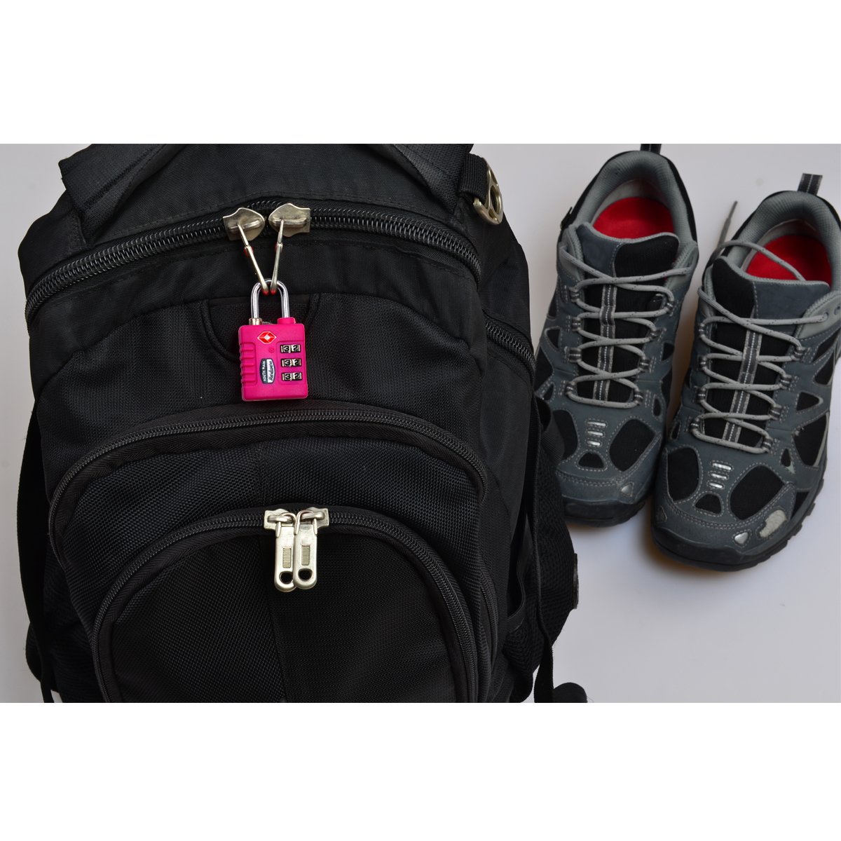 TSA-Accepted Resettable Luggage Locks (2-Pack) - Secure Purple Travel Locks for Suitcases, Backpacks & Carry-Ons - Ideal for Airports, Hotels & Dorm Rooms
