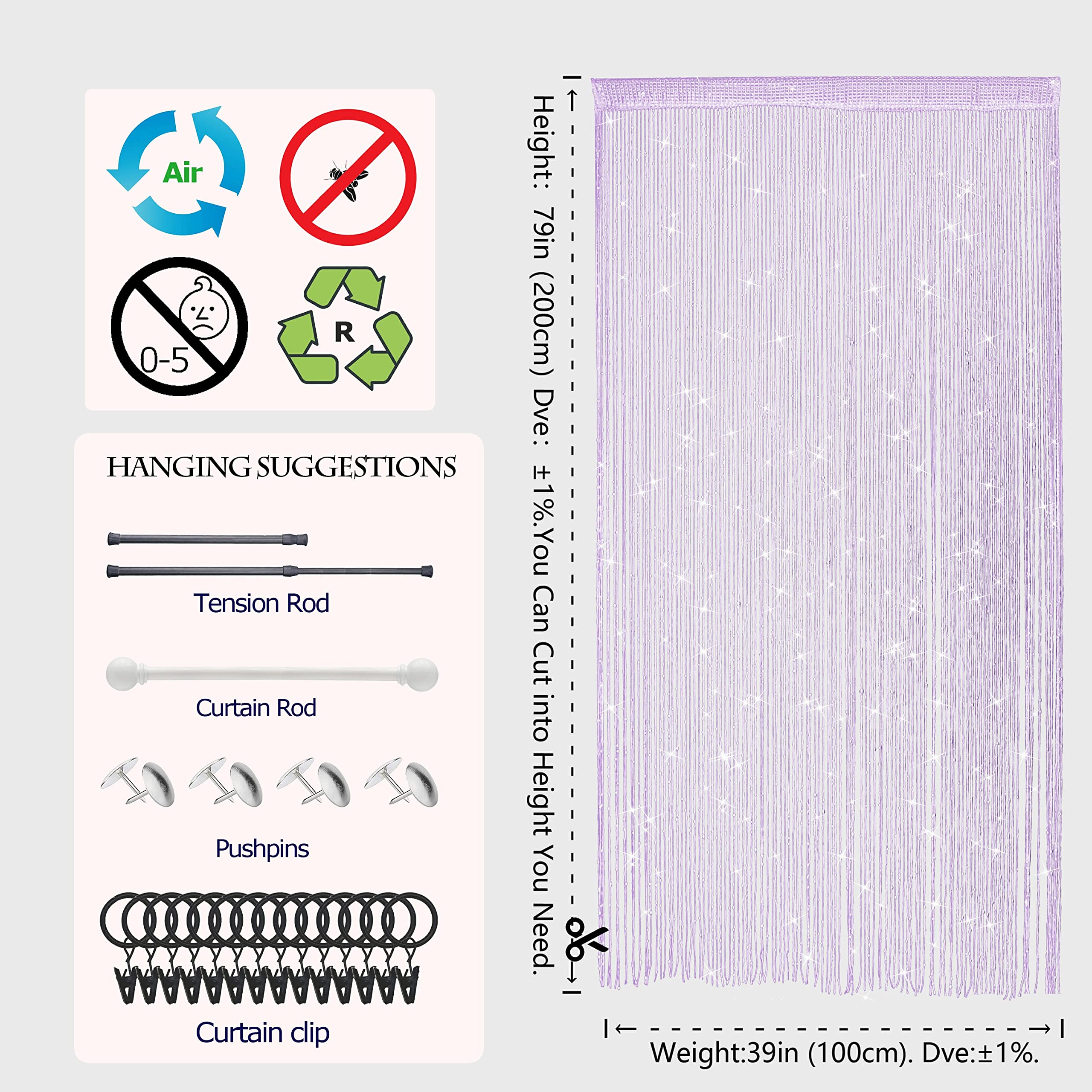 Sparkling Beaded Door Curtain - 39