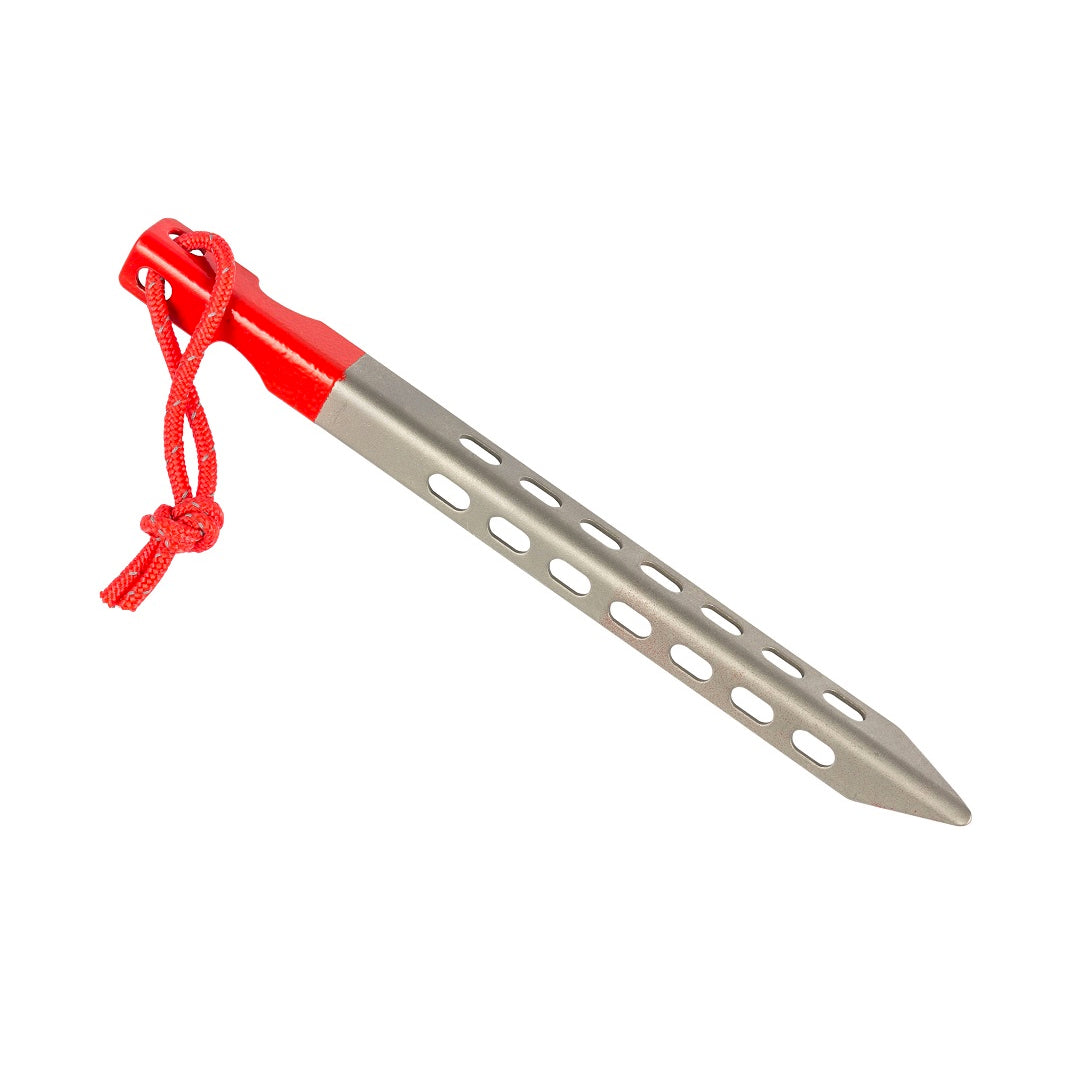 6.5 Inch Titanium V Stake - Heavy Duty Tent Stakes for Camping, Hiking, Backpacking - Lightweight & Durable Ground Anchors for Tents, Tarps, Canopies - Perfect for Outdoor Adventures, Beach, RV, and Backyard Use
