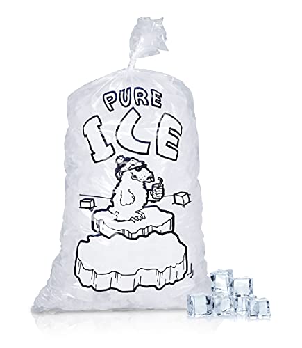 APQ 1000 Pack Wicketed Ice Bags 12x20 Inches + 3 Polar Bear Printed Ice Bags | 1.5 Mil Thick BPA-Free Food Grade Safe Plastic | Puncture Proof Pure Ice Bags for Party Coolers, Camping, Fishing & Commercial Use