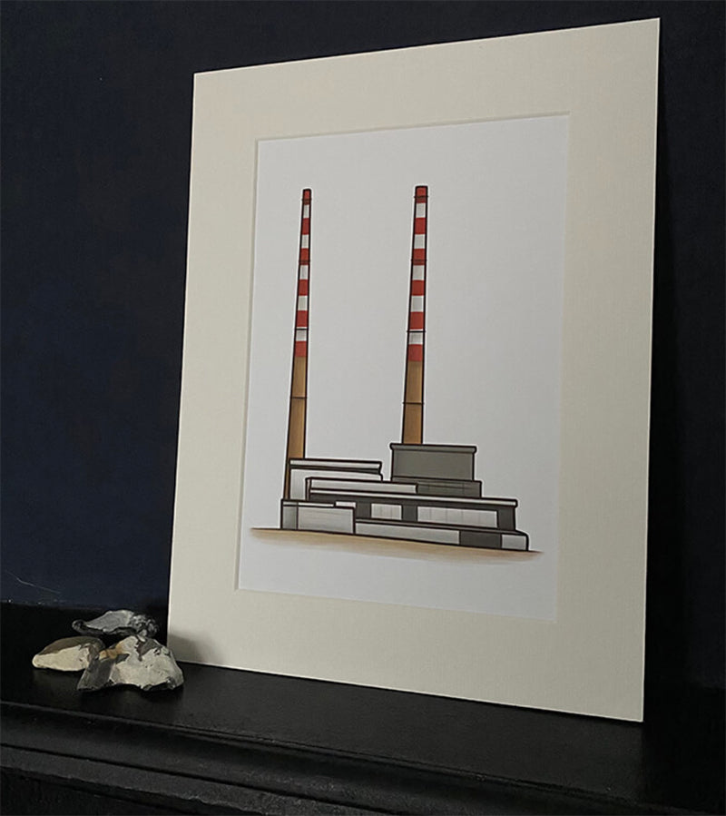 Pigeon House Mounted Print by Joe Hollingsworth & OystercatcherTF - Coastal Wall Art Decor for Living Room, Bedroom, or Office