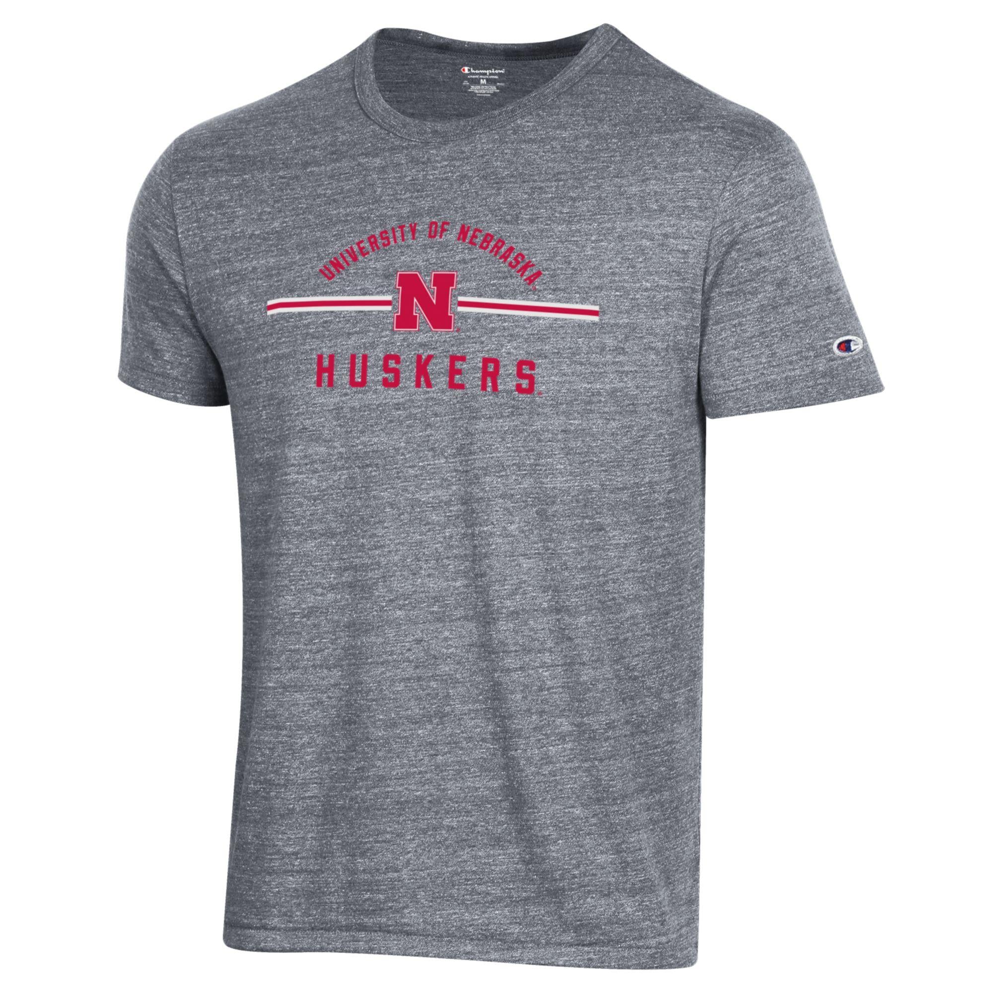 Nebraska Huskers Thin Line Tri-Blend T-Shirt for Men - Comfortable & Stylish Fan Apparel for Game Day, Casual Wear & Gifts