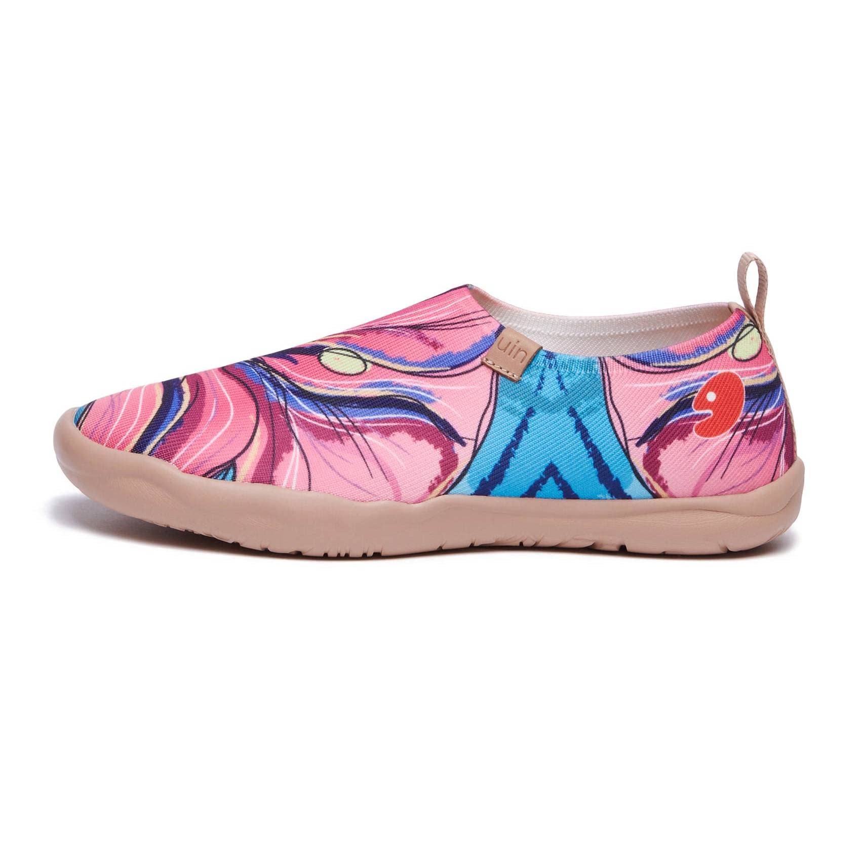 UIN Women's Art Painted Slip-On Travel Shoes | Lightweight Knit Loafers | Comfortable Casual Sneakers | Toledo Ⅱ | Perfect for Walking, Travel & Everyday Wear