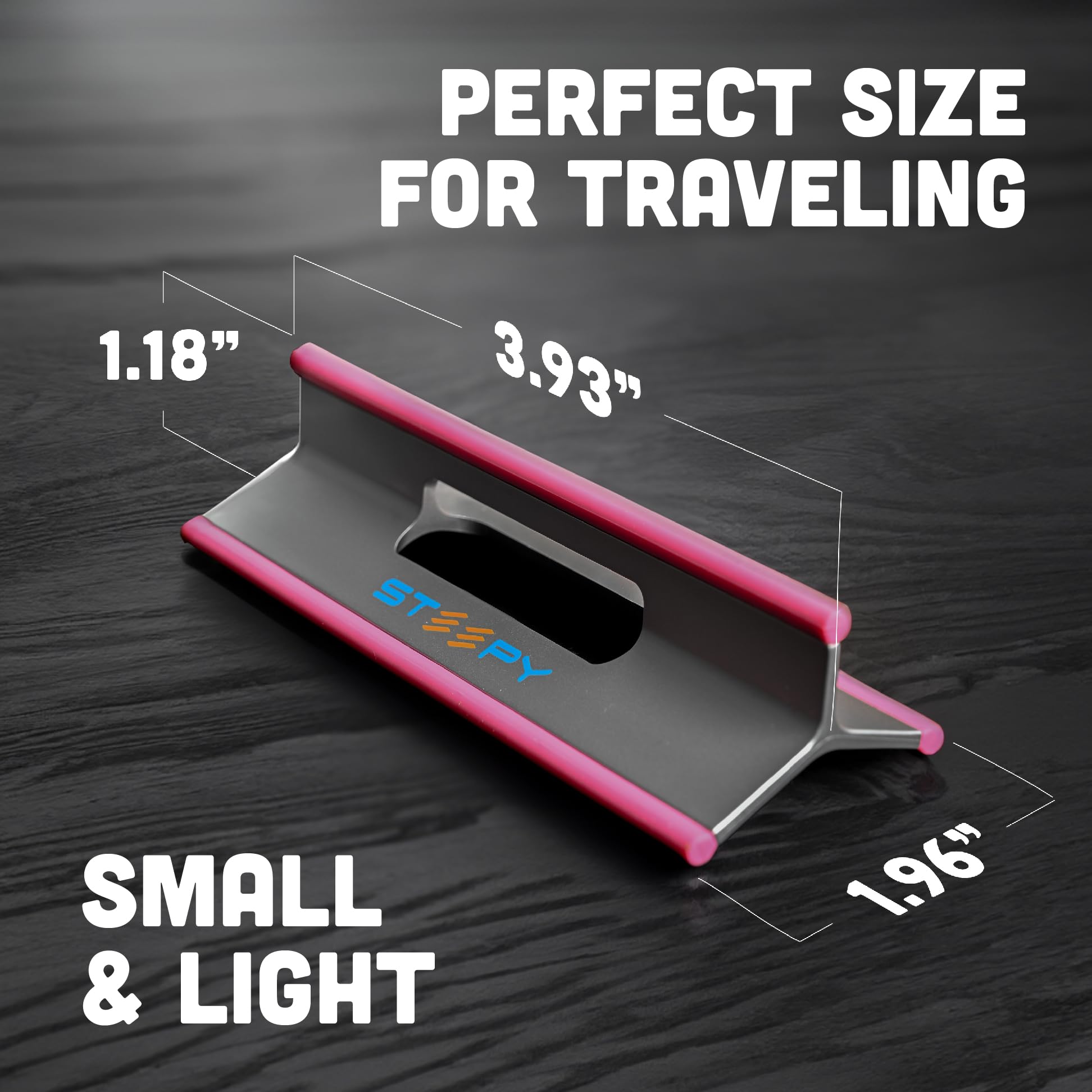 Steepy Adjustable Laptop Stand for Desk - 3 Height Portable Laptop Riser - Ergonomic Computer Stand for Home, Office, and Travel Use