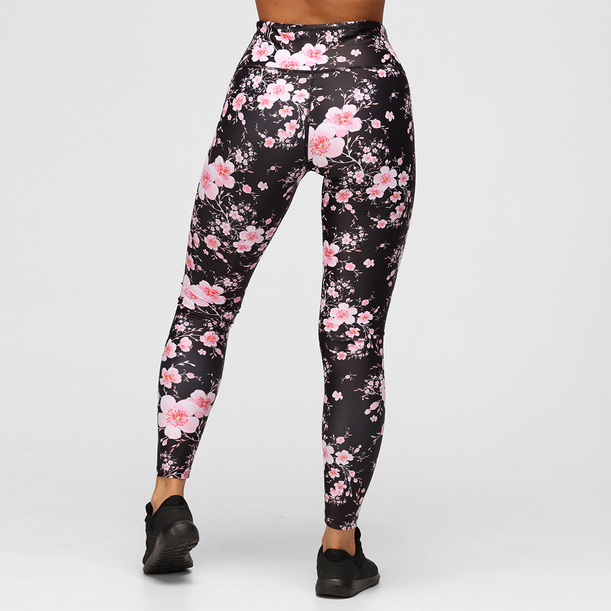 Blossom Noir High Waist Yoga Leggings for Women - Tummy Control Workout Pants - Comfortable Stretchy Gym Leggings for Running, Pilates & Lounge Wear