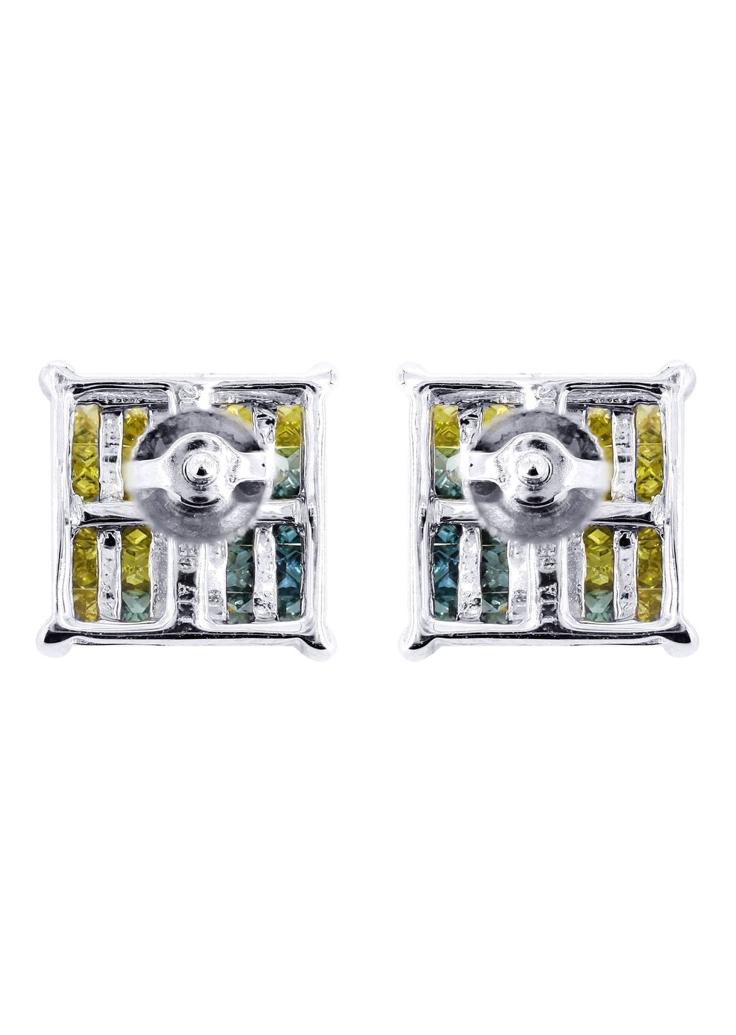 1.27 Carat Diamond Stud Earrings for Men in 14K White Gold – Perfect for Weddings, Gifts & Formal Occasions