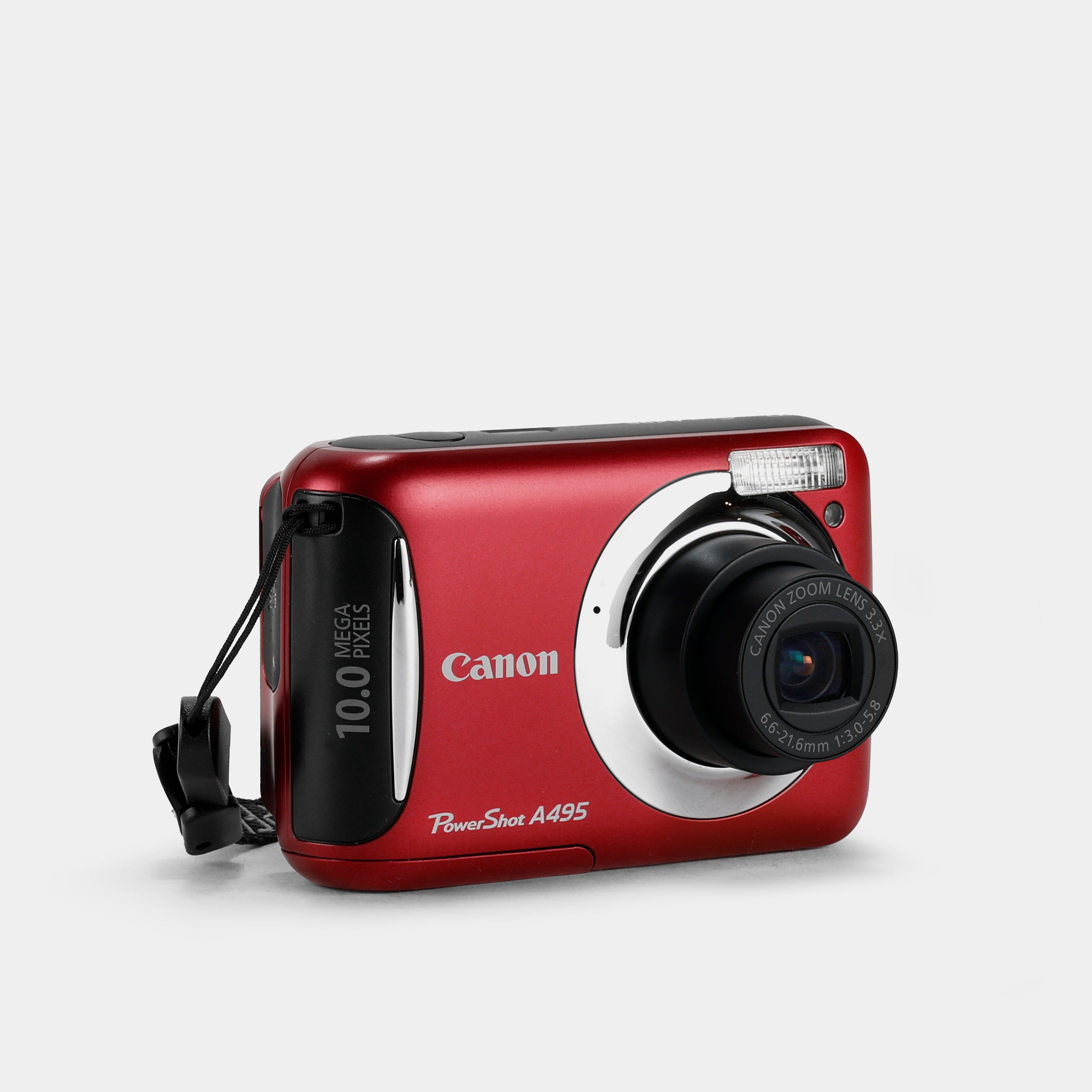 Canon PowerShot A495 Red Digital Camera - Compact Point and Shoot for Travel, Vlogging & Everyday Photography