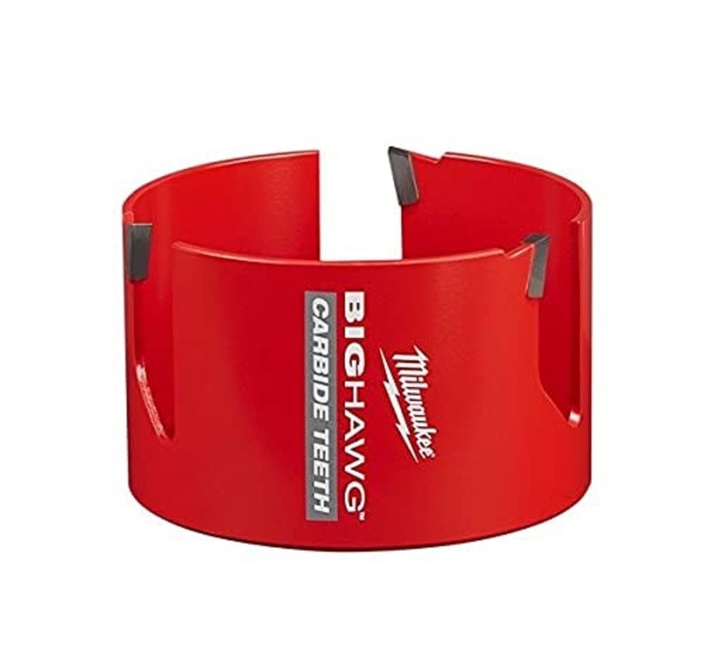 Milwaukee 4-1/4 Inch Big Hawg Carbide Hole Saw - Heavy Duty Hole Cutter for Wood, Metal & Plastic - Perfect for Construction, Plumbing & Electrical Work