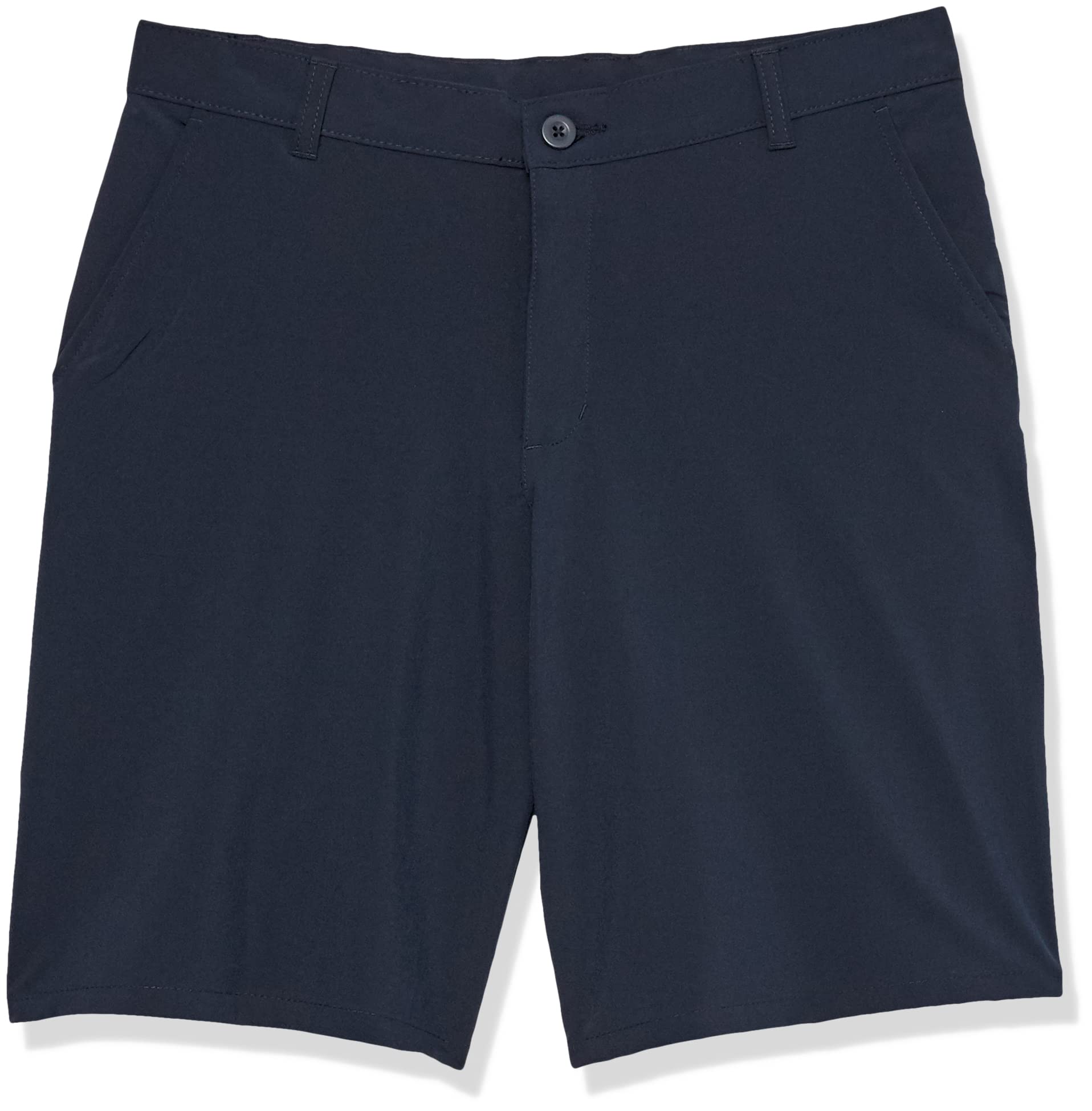 IZOD Boys' School Uniform Flat Front Khaki Shorts - Moisture Wicking Performance Fabric, Wrinkle & Fade Resistant - Perfect for School, Summer Camp & Outdoor Activities