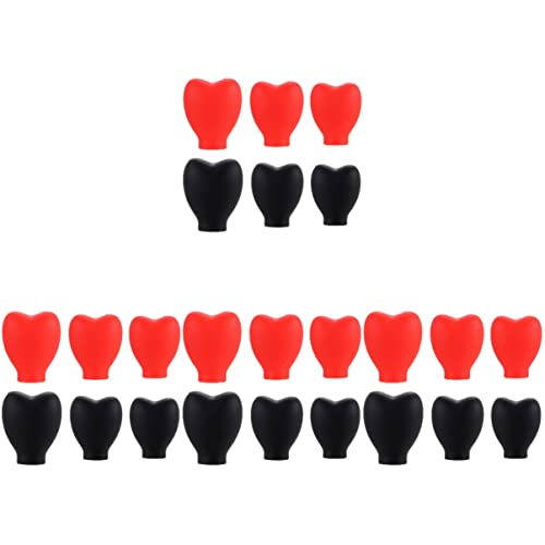 FRCOLOR 24 Pcs Heart Shaped Makeup Brush Covers with Holder - Waterproof Cosmetic Brush Protectors for Travel & Professional Makeup Artist Kit Organization