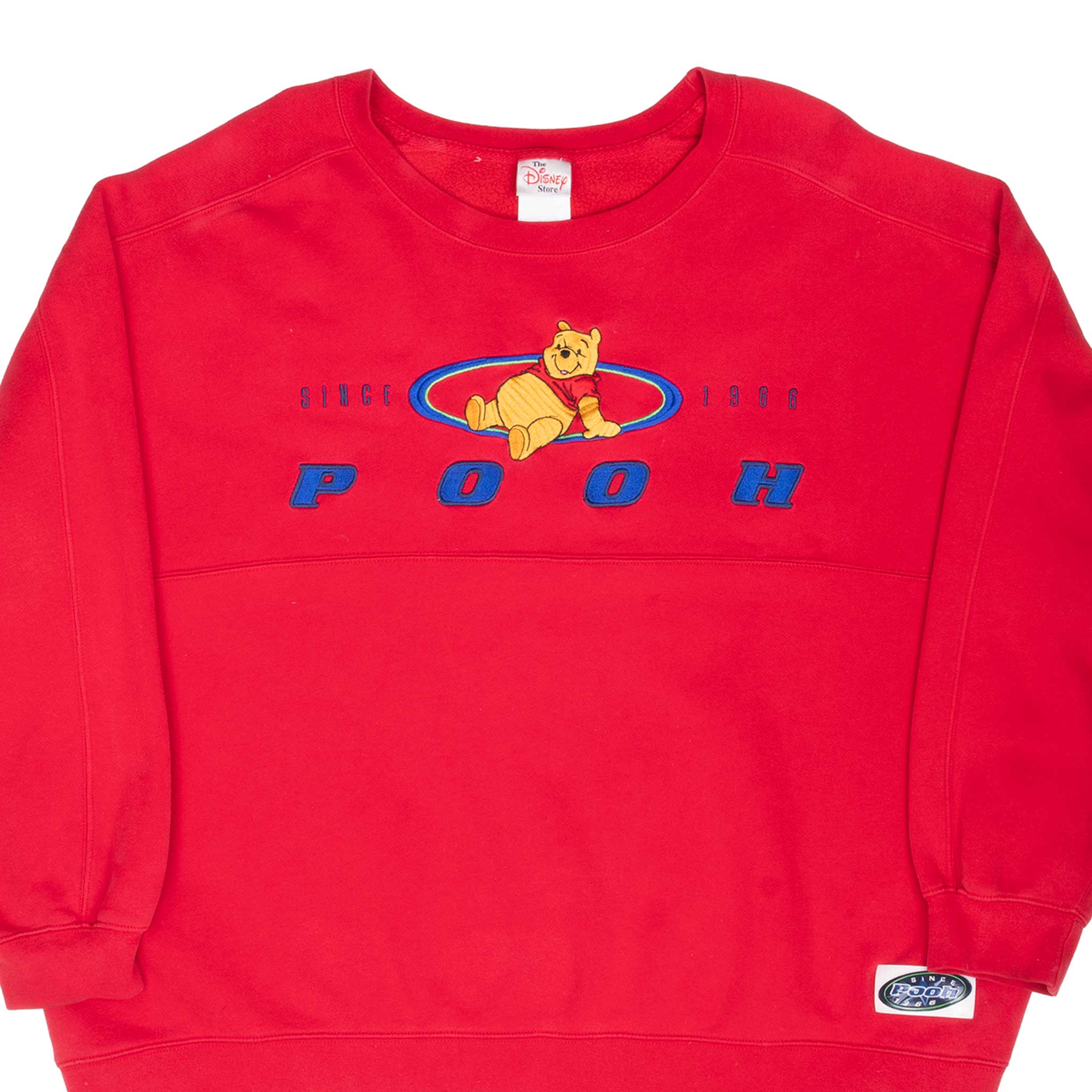Vintage 1990s Disney Winnie The Pooh Embroidered Sweatshirt 2XL - Retro Cartoon Character Hoodie for Casual Wear & Disney Fans Collection