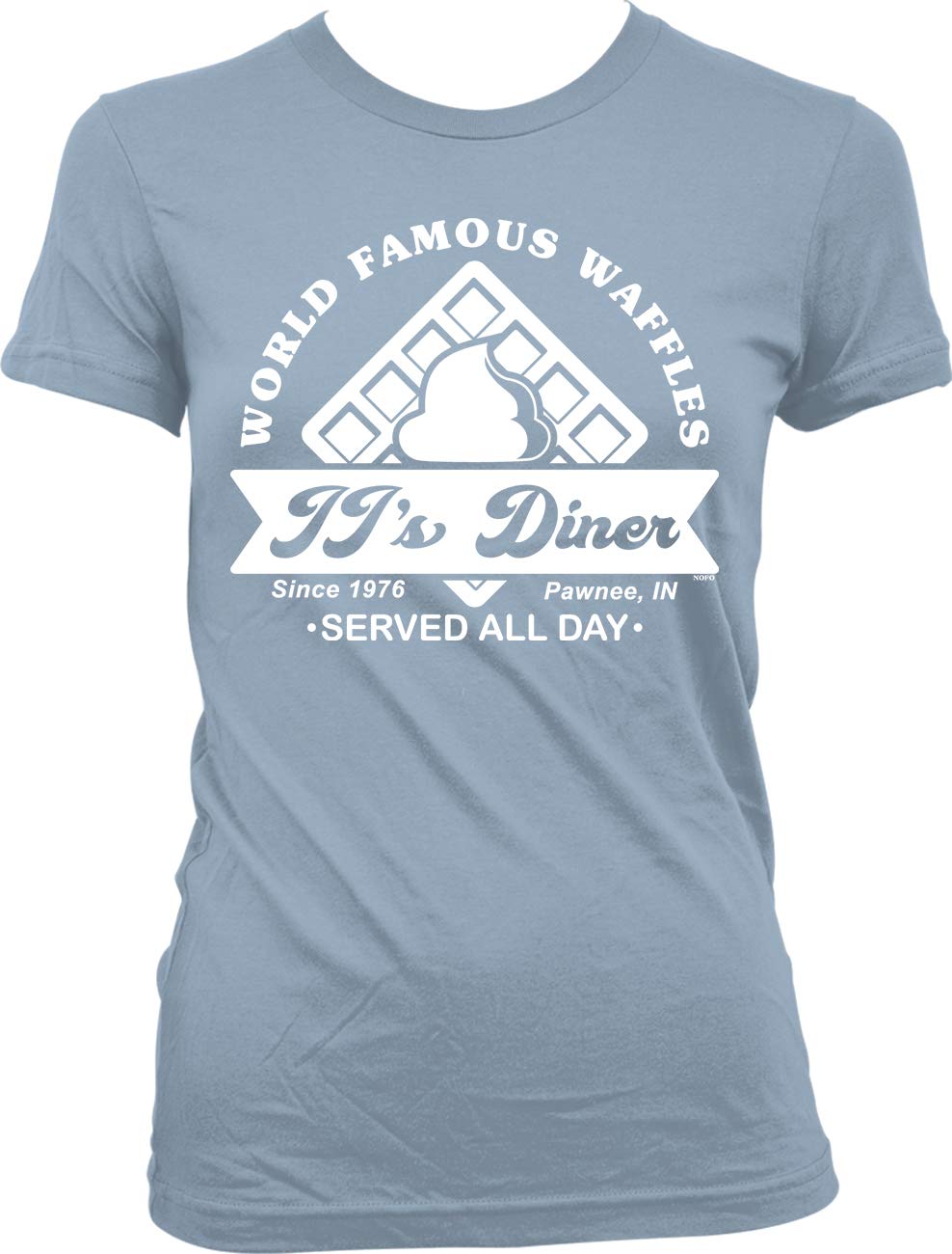 JJ's Diner World Famous Waffles Vintage T-Shirt for Women & Teens - Soft Cotton Retro Graphic Tee for Casual Wear & Pop Culture Fans