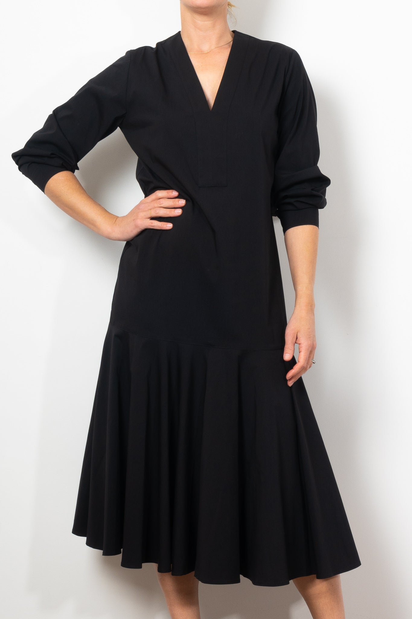 Mela Purdie Bell Sleeve Dress - Elegant Floral Print Microfiber Midi Dress for Women | Perfect for Parties, Weddings & Date Nights
